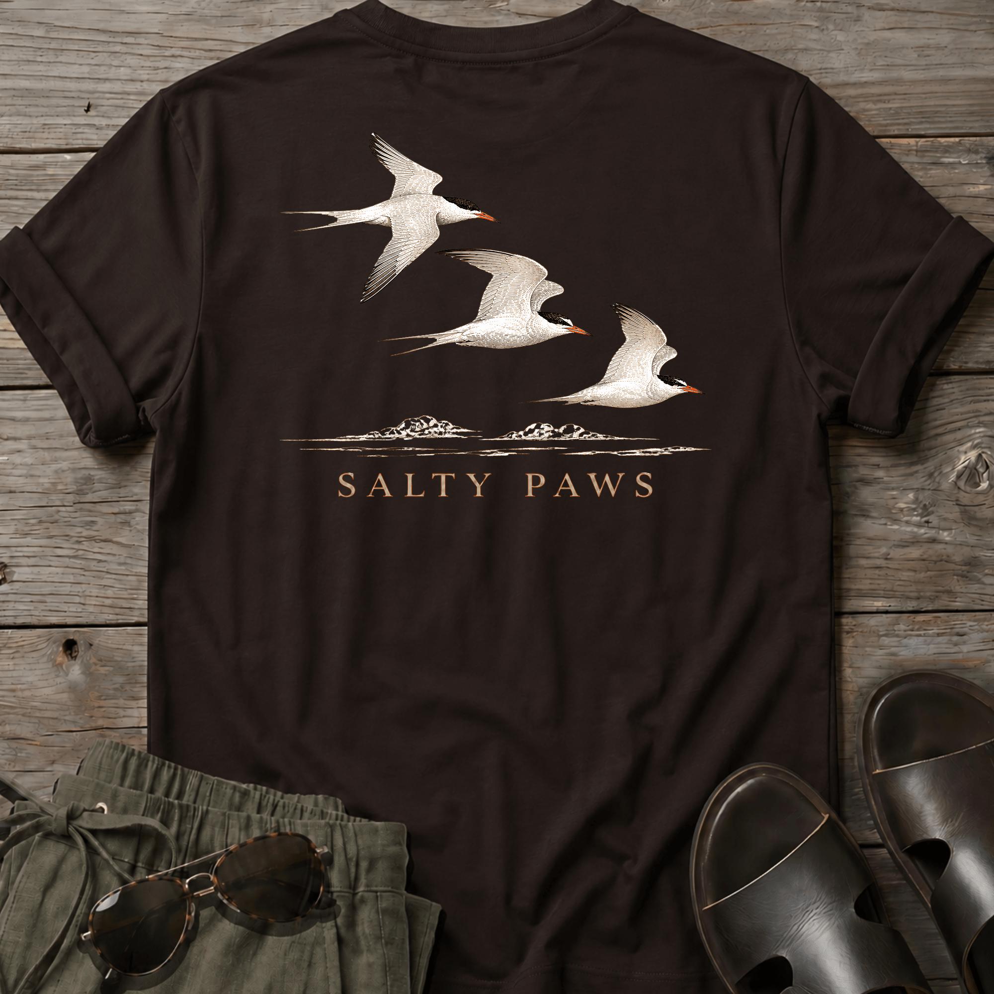 3 Terns in Flight BACK DESIGN T-Shirt