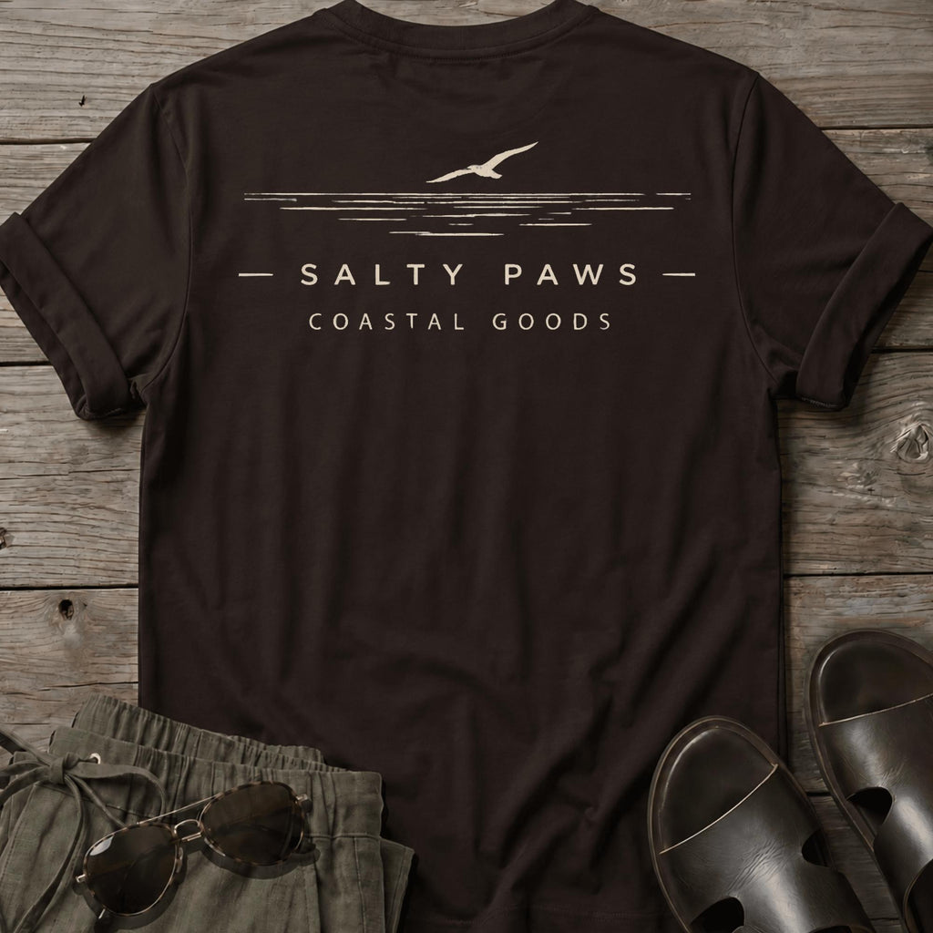 Salty Paws Coastal Goods 2 T-shirt BACK DESIGN