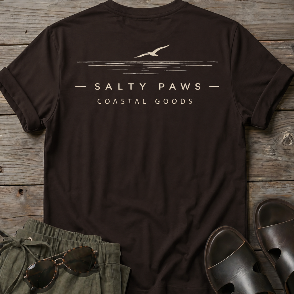 Salty Paws Coastal Goods 2 T-shirt BACK DESIGN