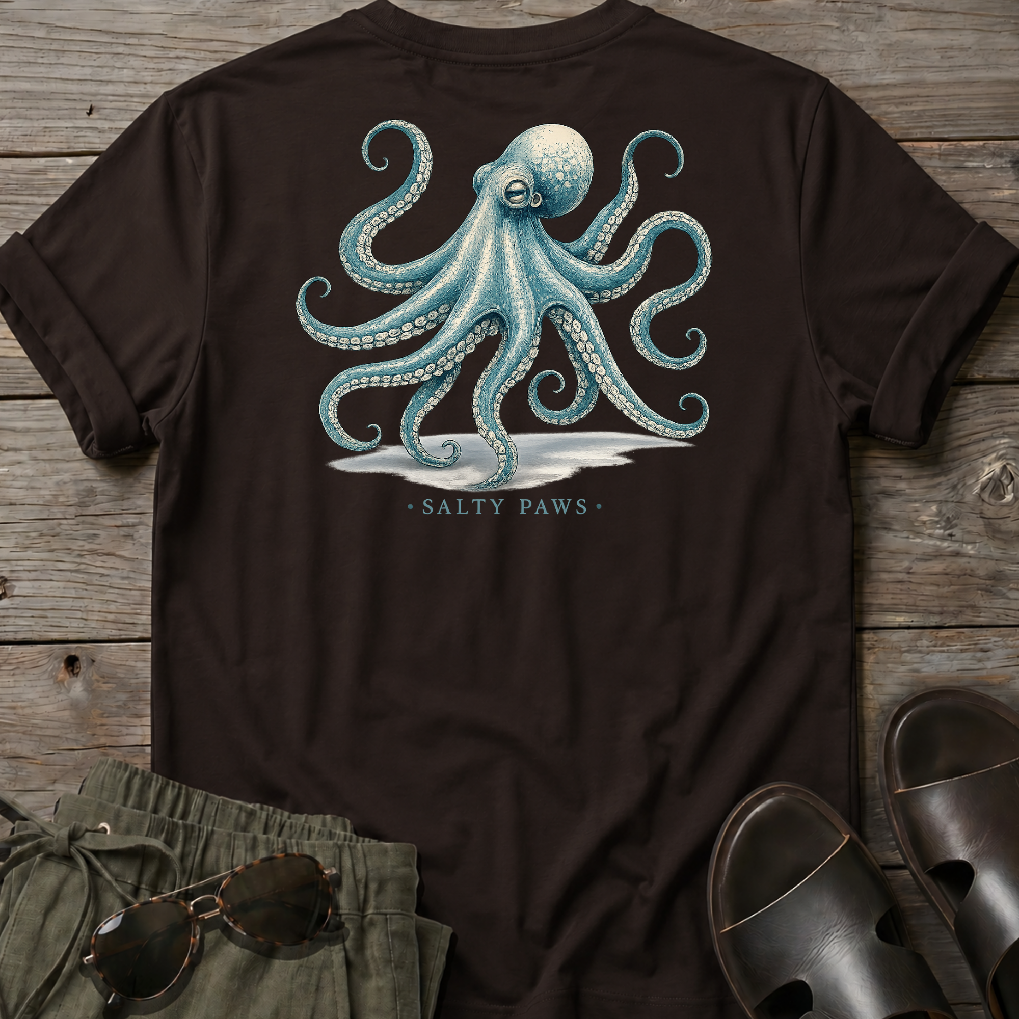 Octopus T-shirt BACK DESIGN