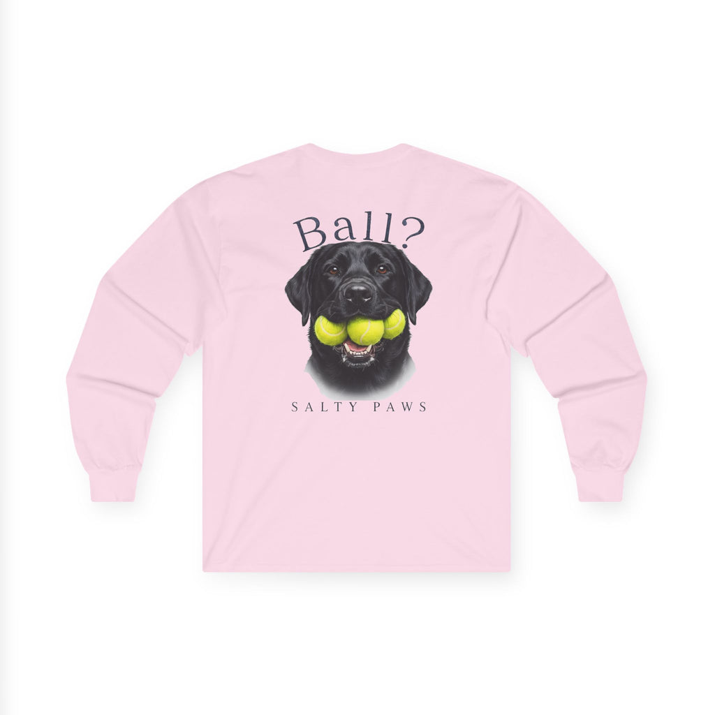 Ball? Black Lab Back Design T-Shirt