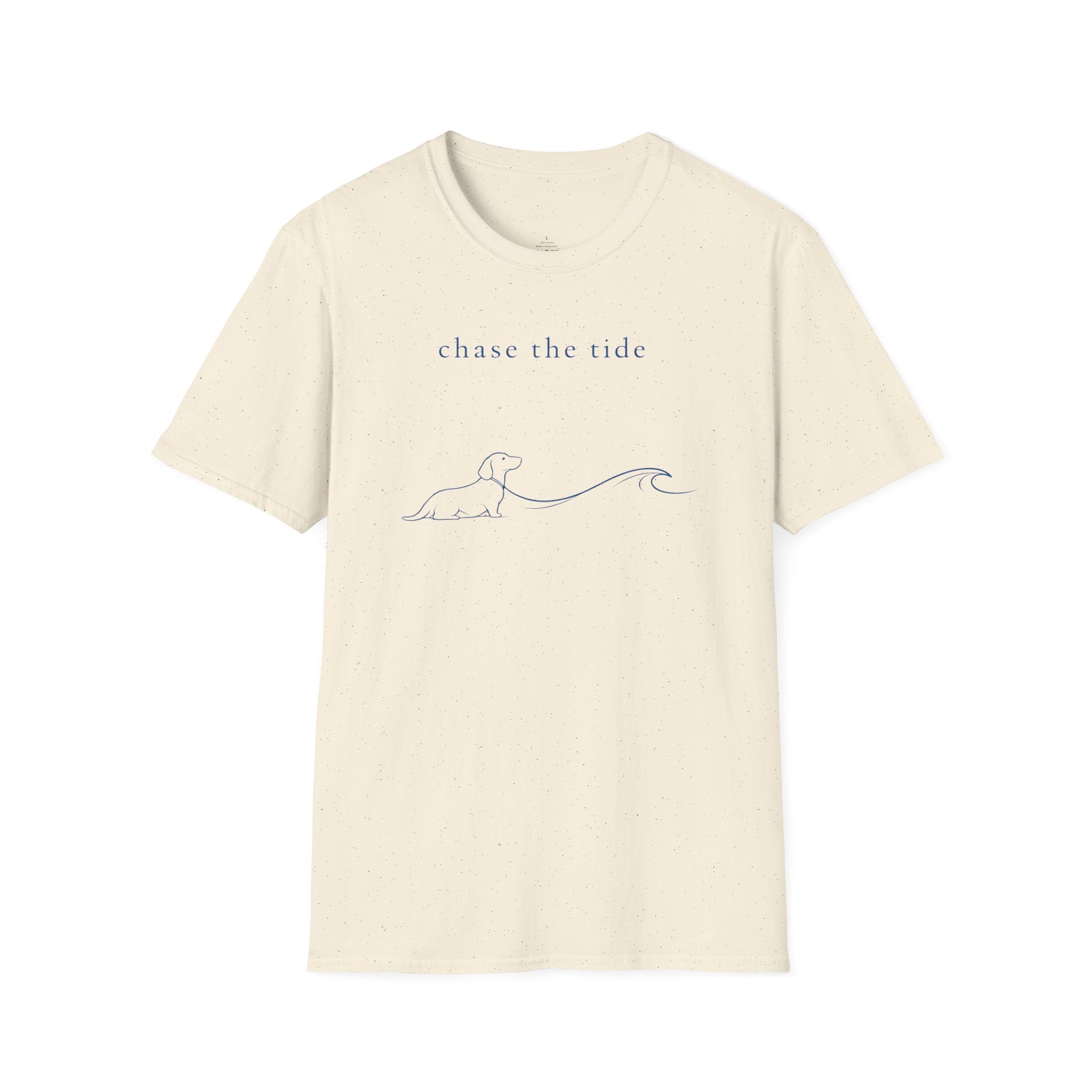 Dachshund Dog Beach Ocean Line Art Tee