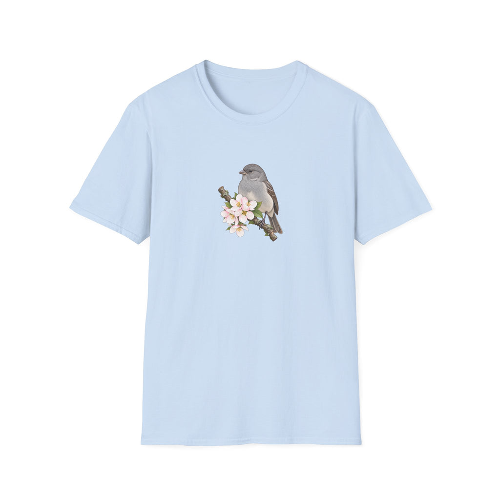 Gray Bird Blossom T-Shirt