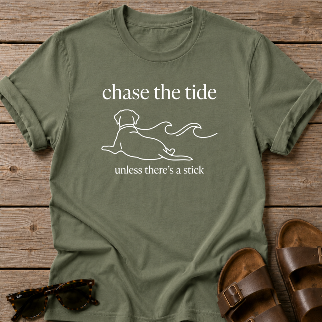 Lazy Dog Unless there's a stick Bella Canvas- Labrador Retriever Dog