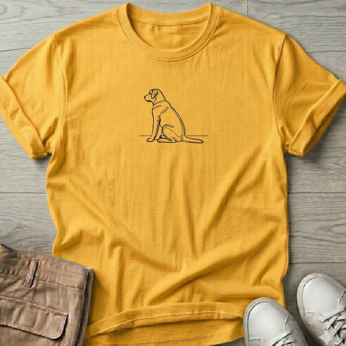 Lab Line Drawing T-Shirt in Daisy