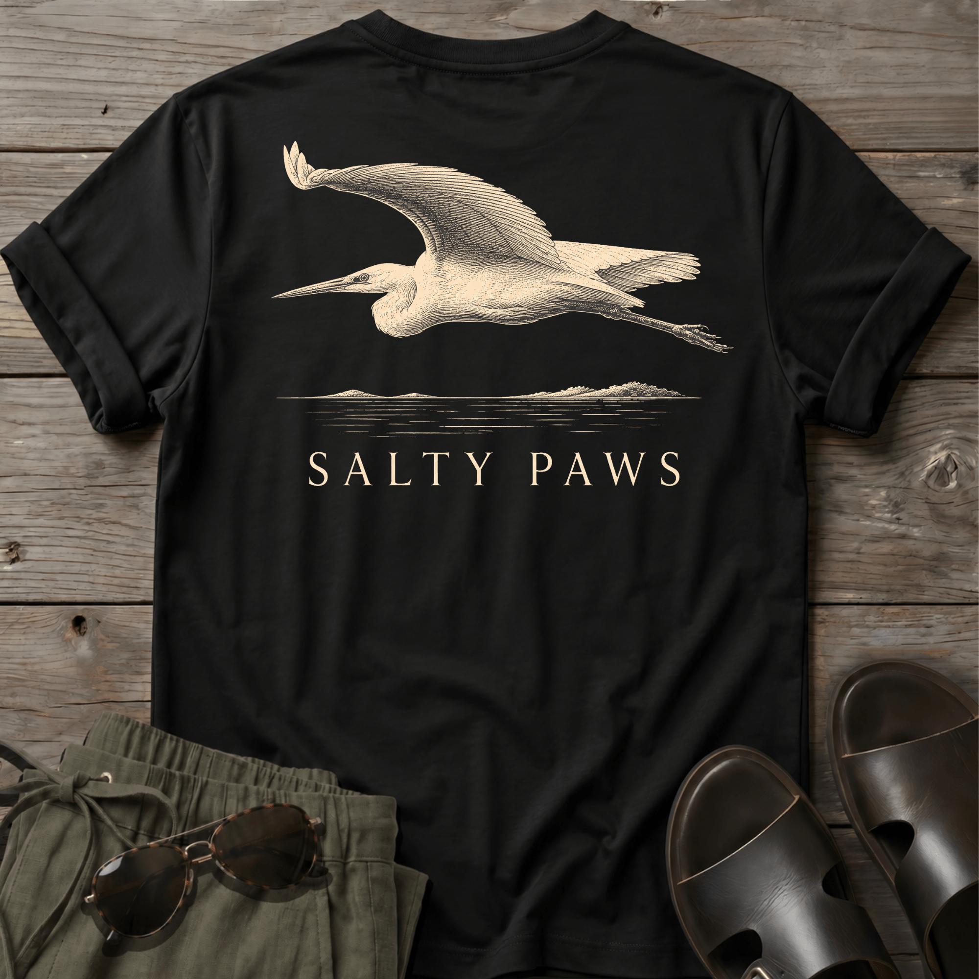 Egret in Flight 2 BACK DESIGN T-Shirt