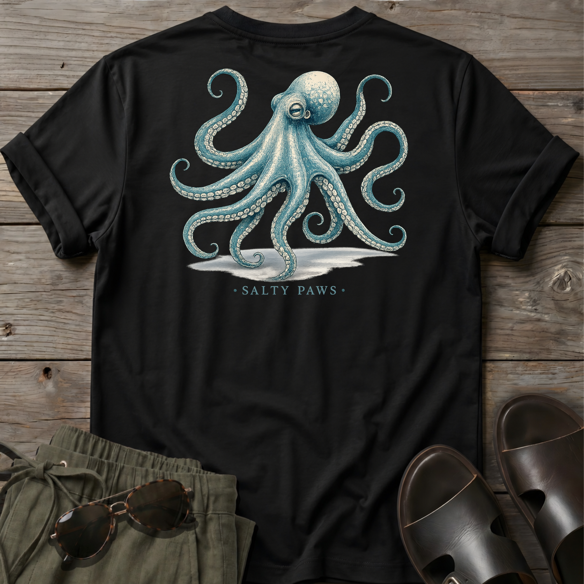 Octopus T-shirt BACK DESIGN