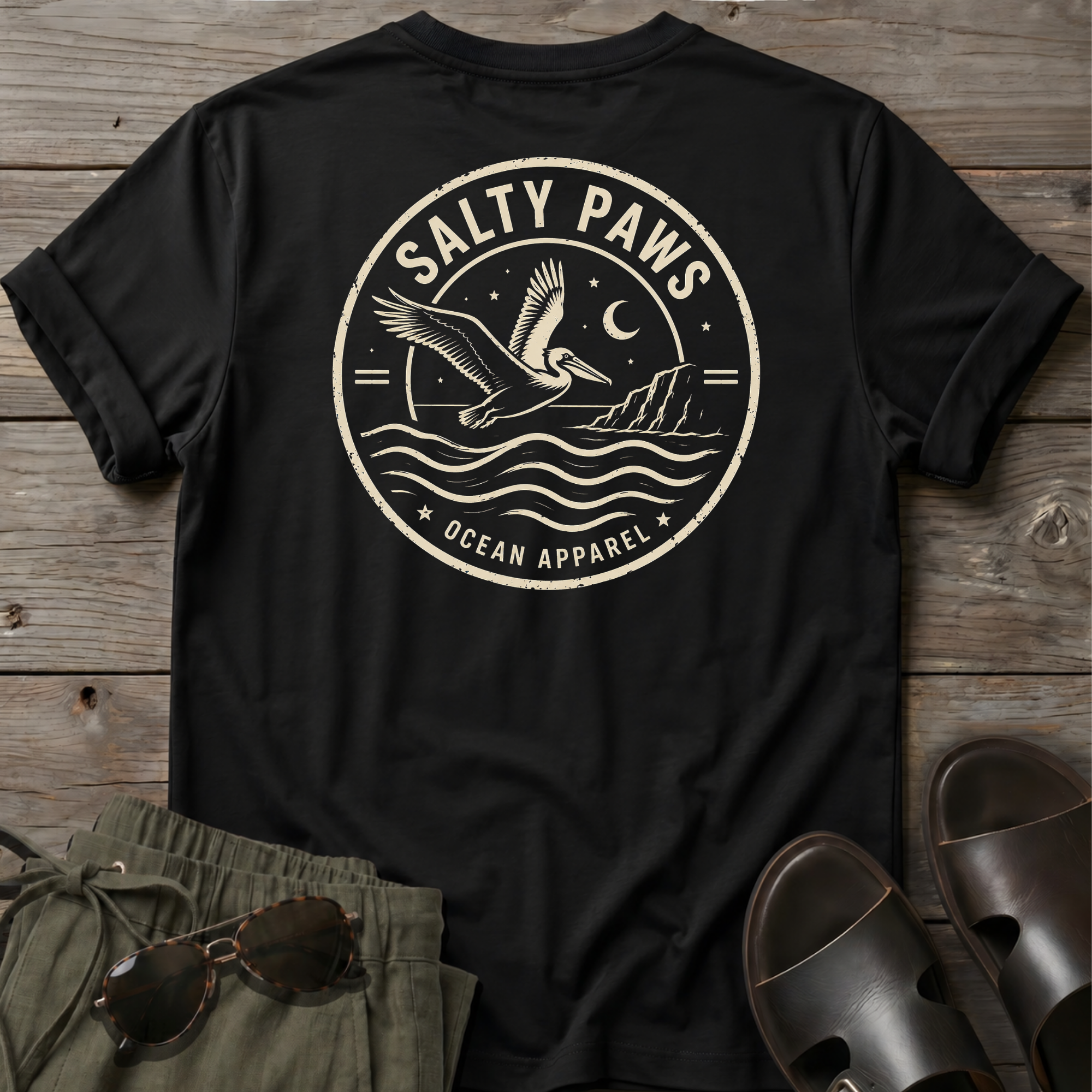 SP Crest Pelican BACK DESIGN T-Shirt — Art Tee
