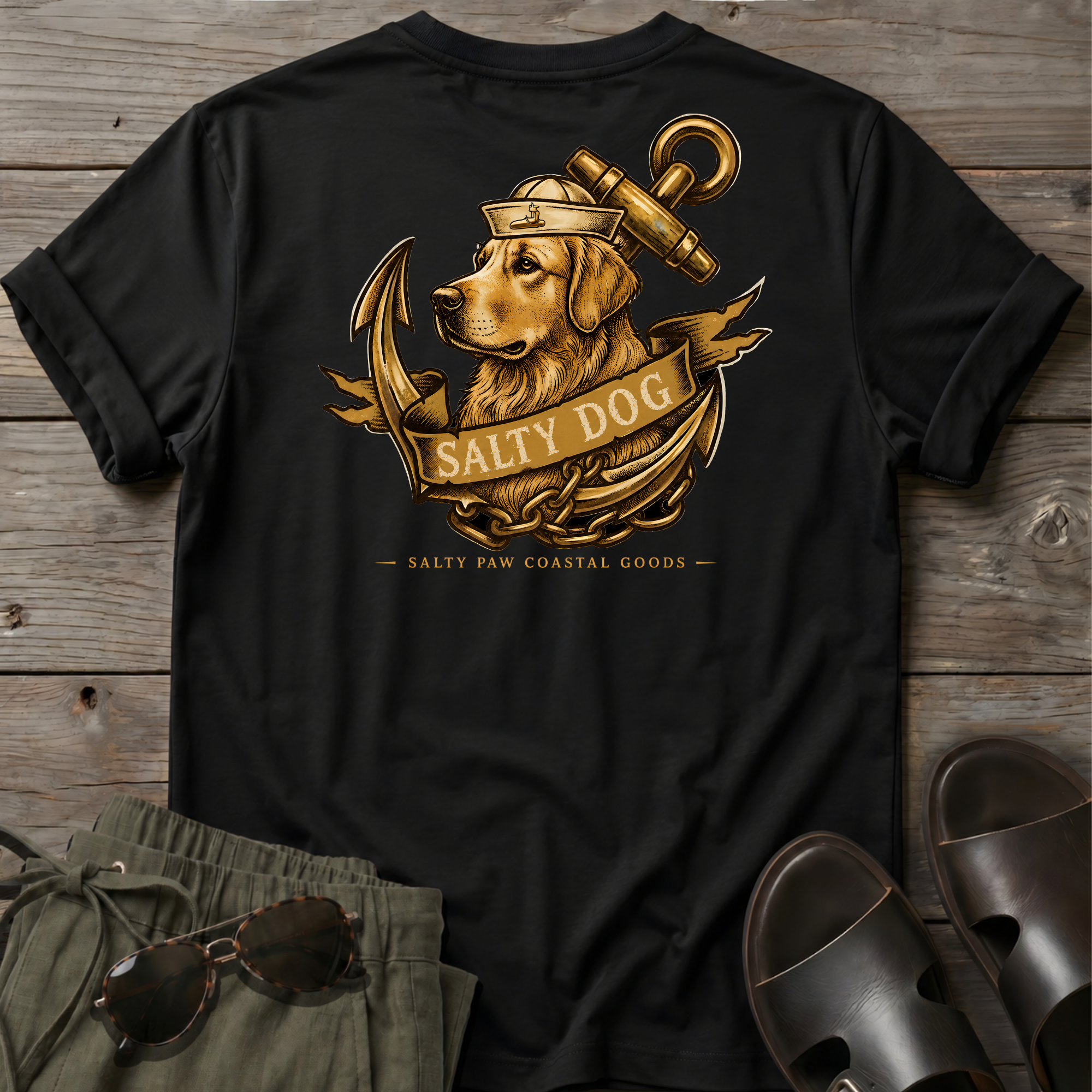 Salty Dog Golden T-shirt BACK DESIGN