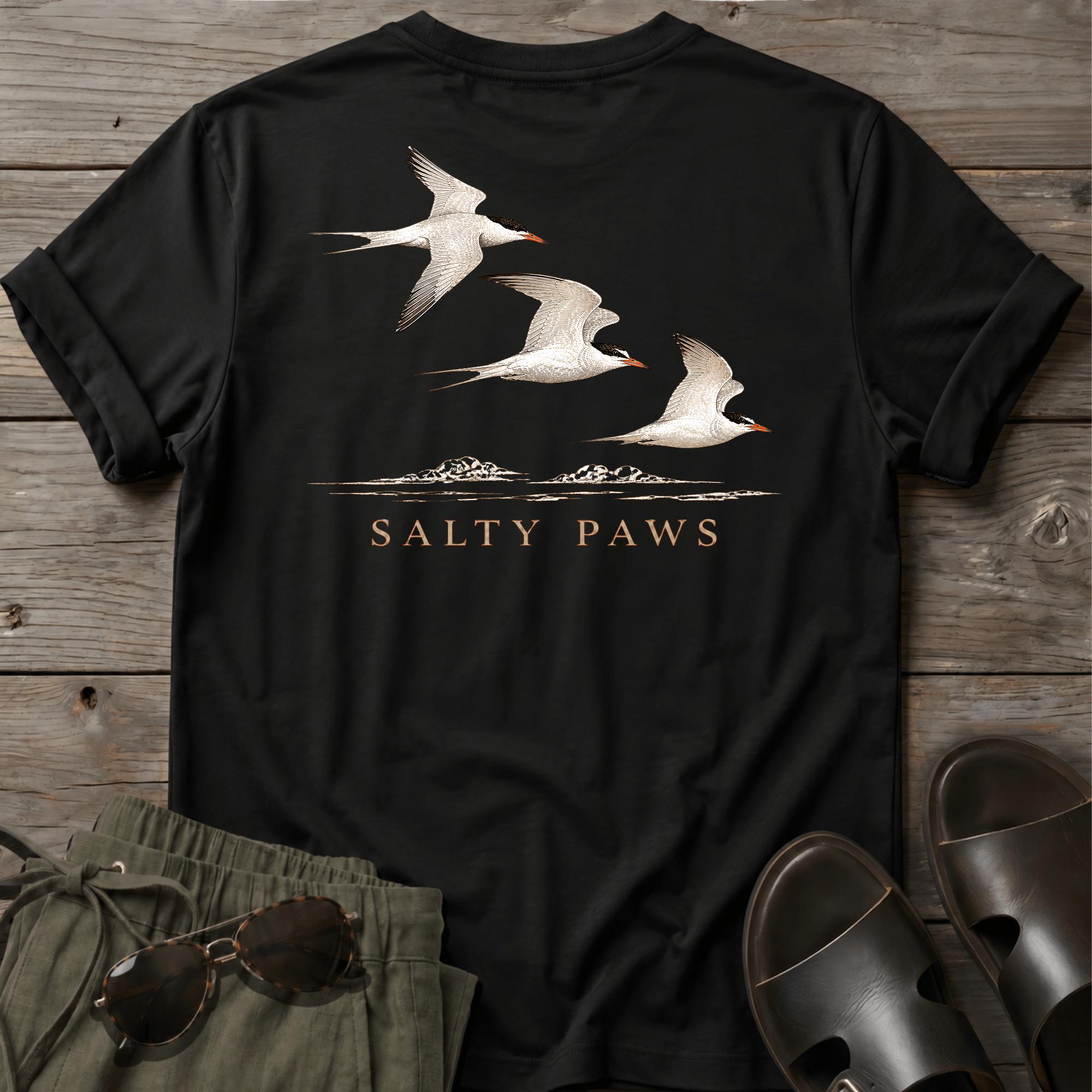 3 Terns in Flight BACK DESIGN T-Shirt