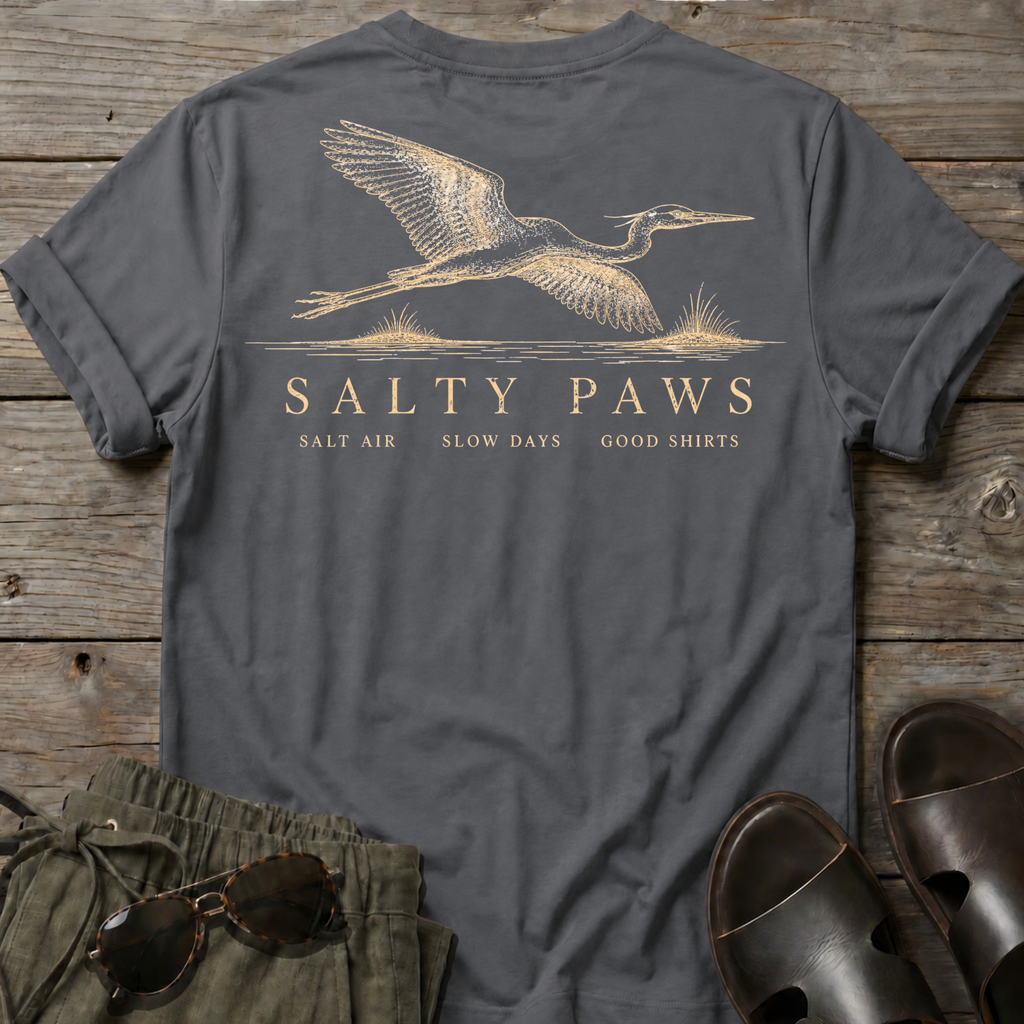 Great Egret Flight 2 T-shirt BACK DESIGN