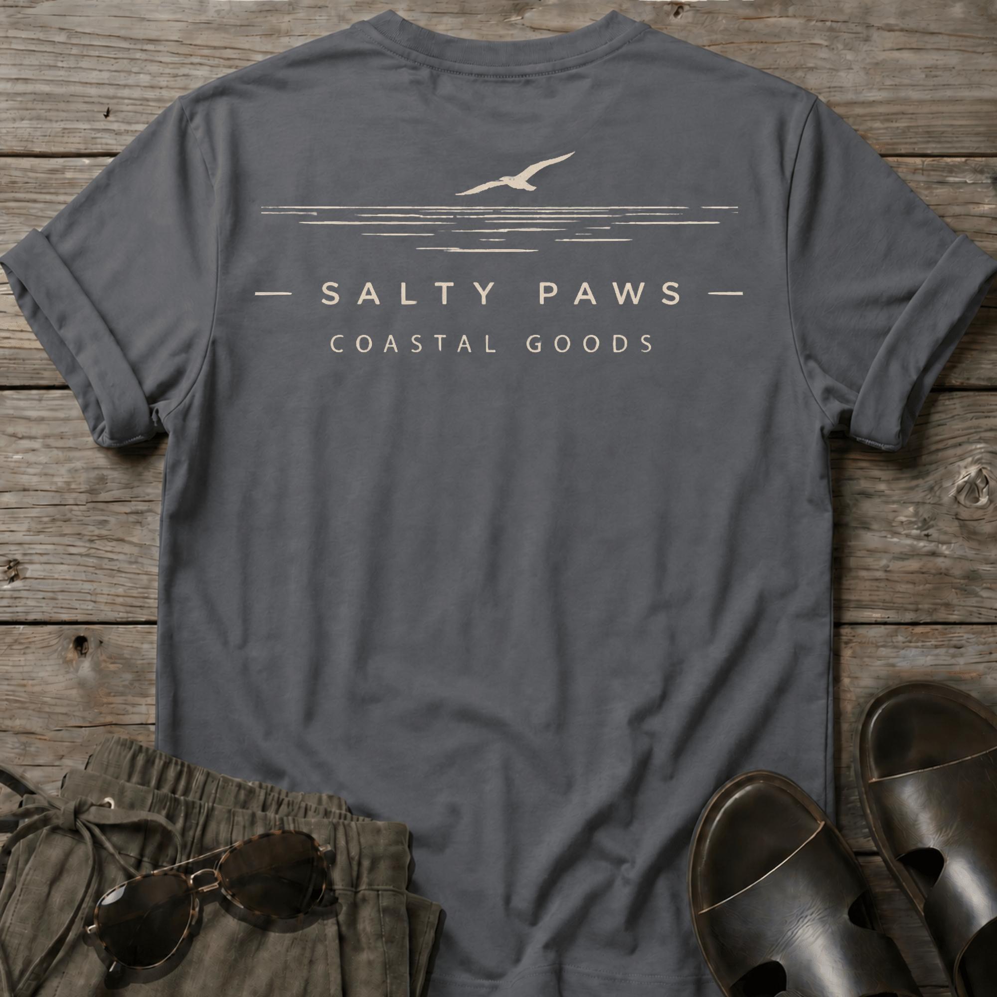 Salty Paws Coastal Goods 2 T-shirt BACK DESIGN