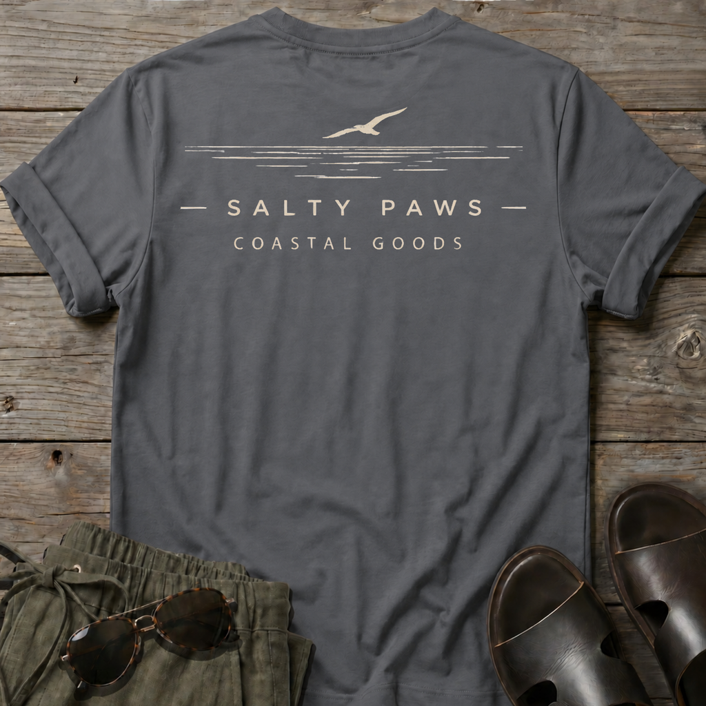 Salty Paws Coastal Goods 2 T-shirt BACK DESIGN