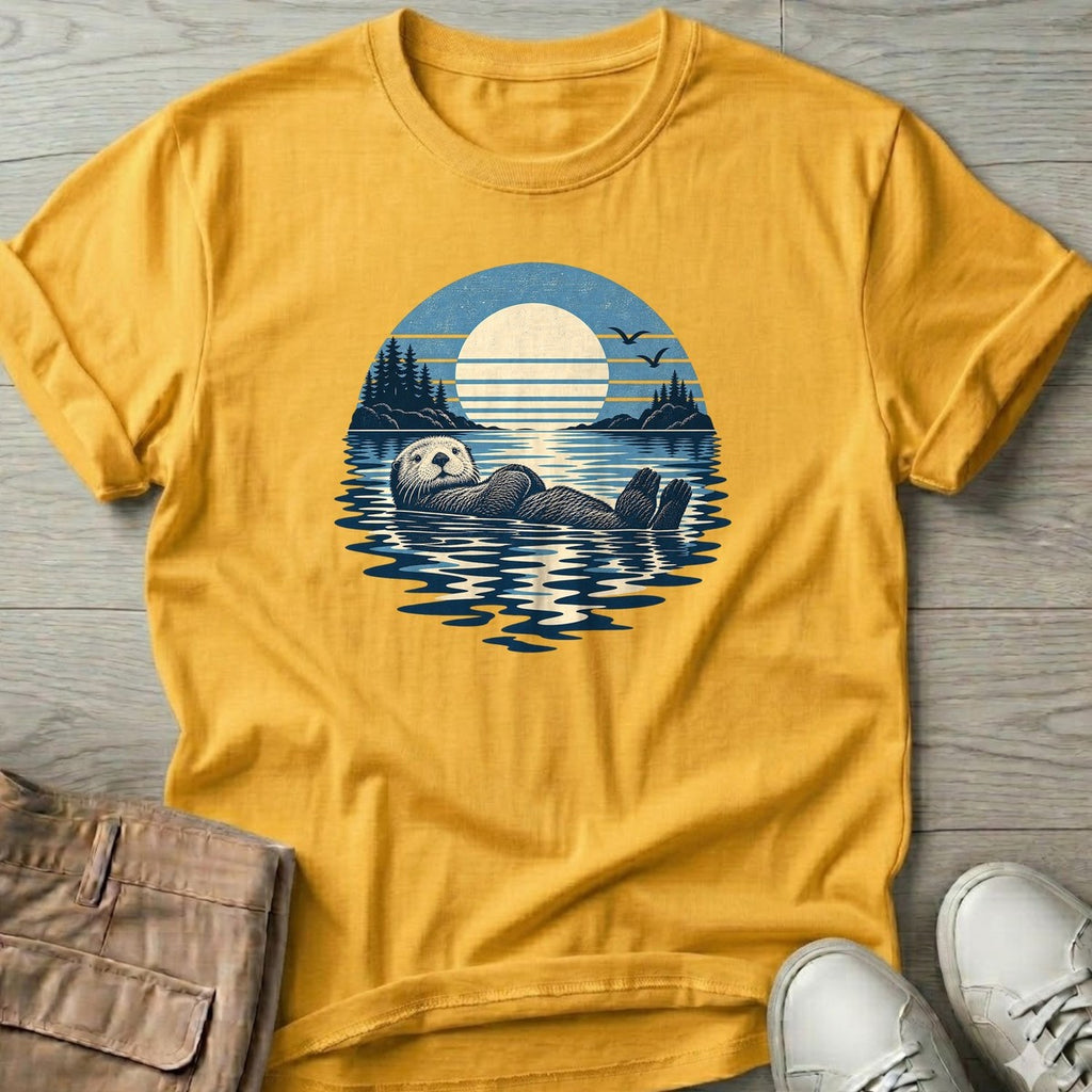 Moonlit Sea Otter T-Shirt in Daisy