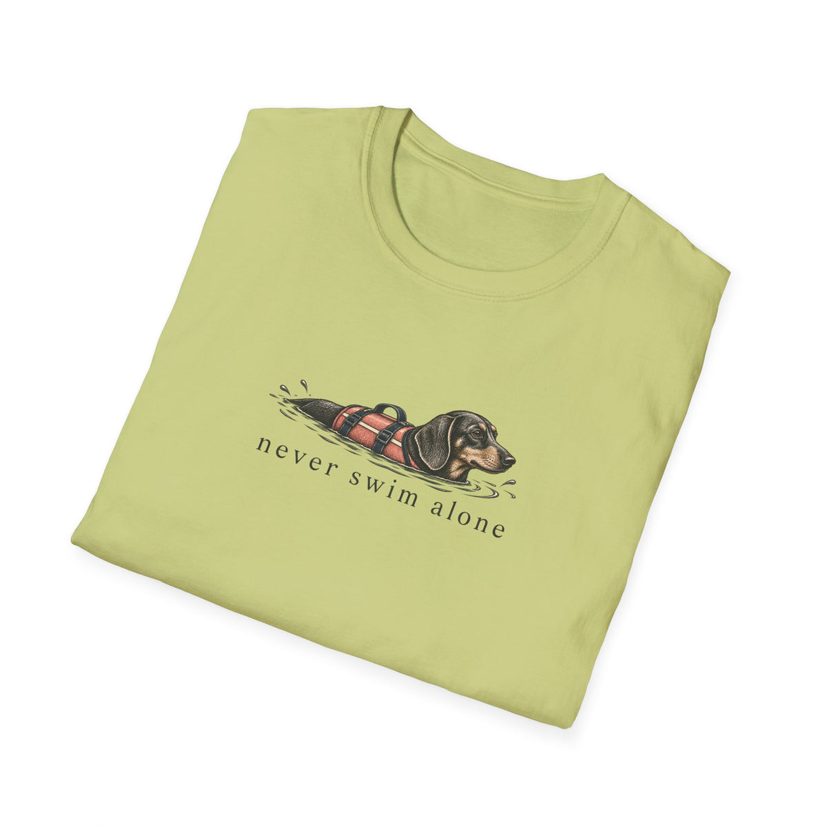 Never Swim Alone Doxie Dog T-Shirt