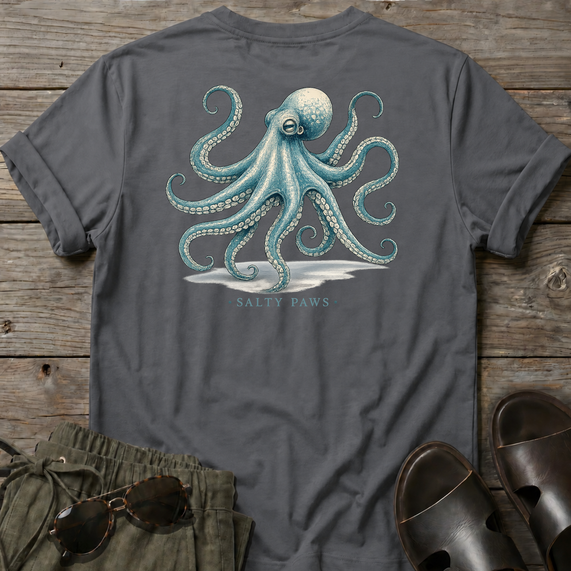 Octopus T-shirt BACK DESIGN