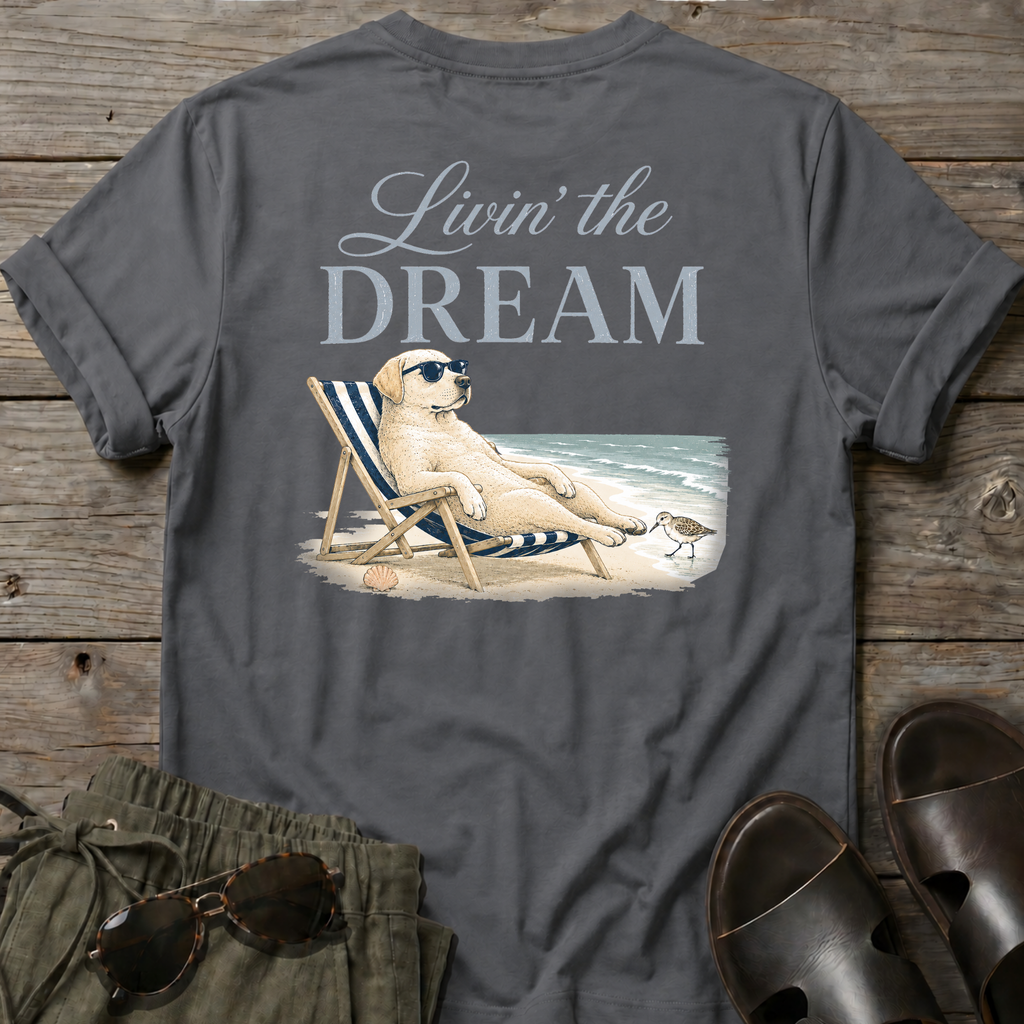 Livin the Dream Golden T-shirt BACK DESIGN