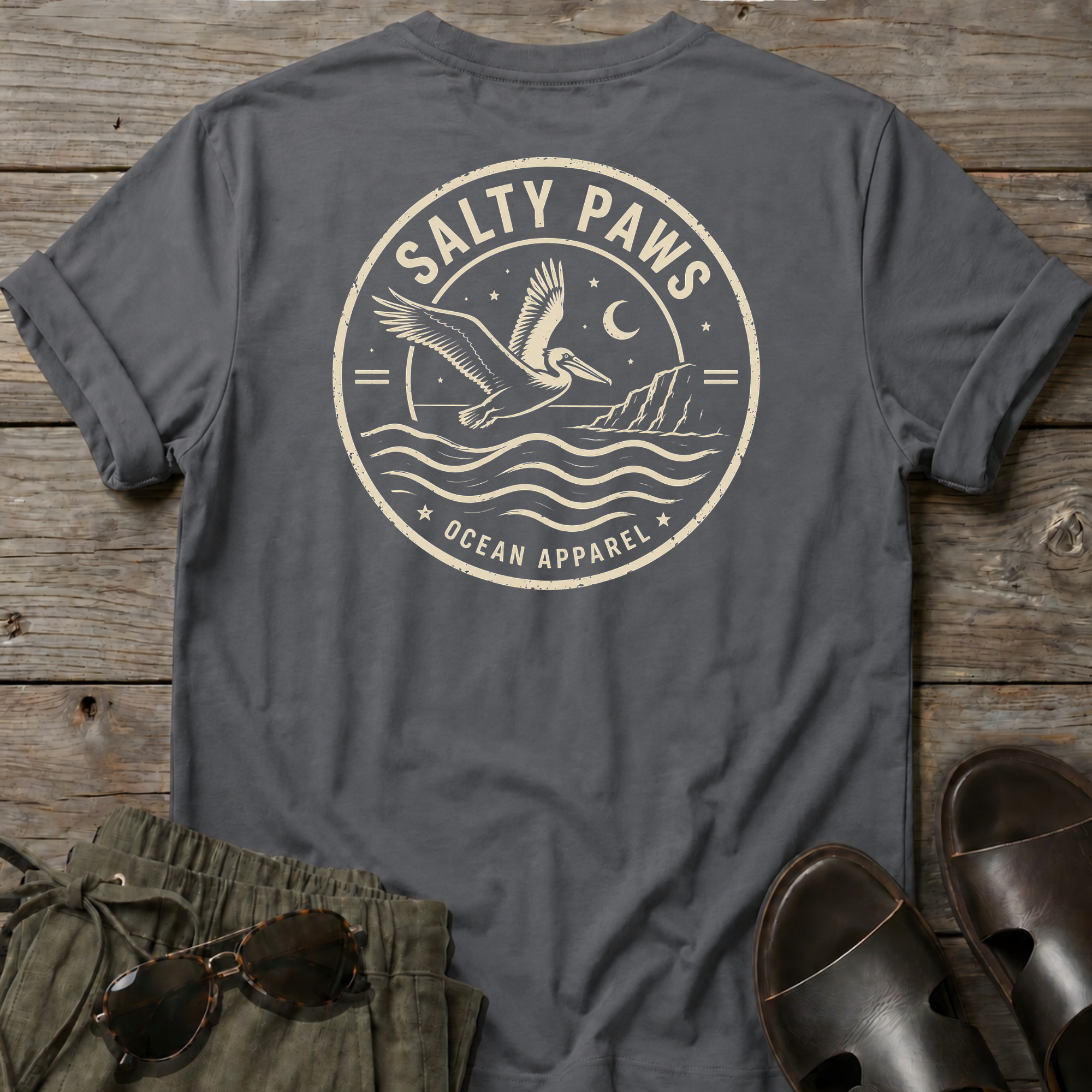 SP Crest Pelican BACK DESIGN T-Shirt — Art Tee