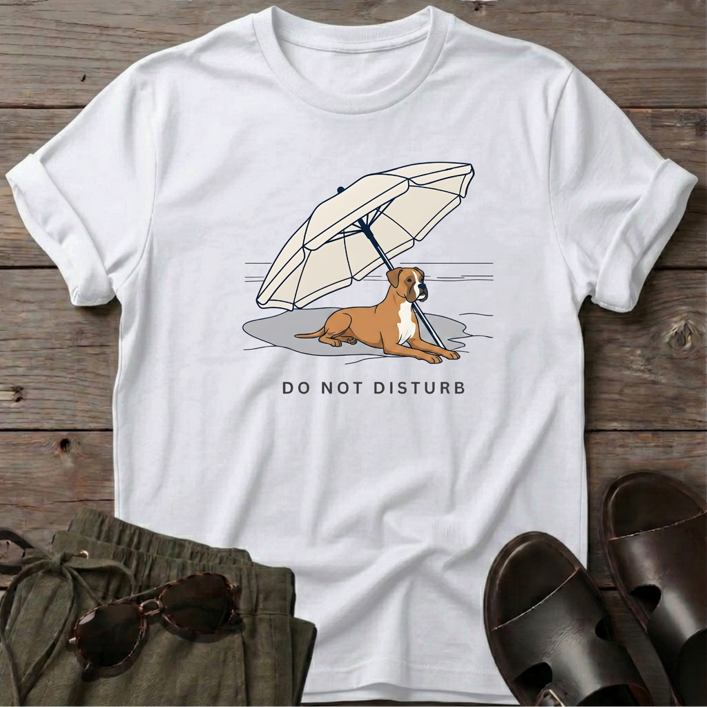 Do Not Disturb Boxer T-Shirt in White