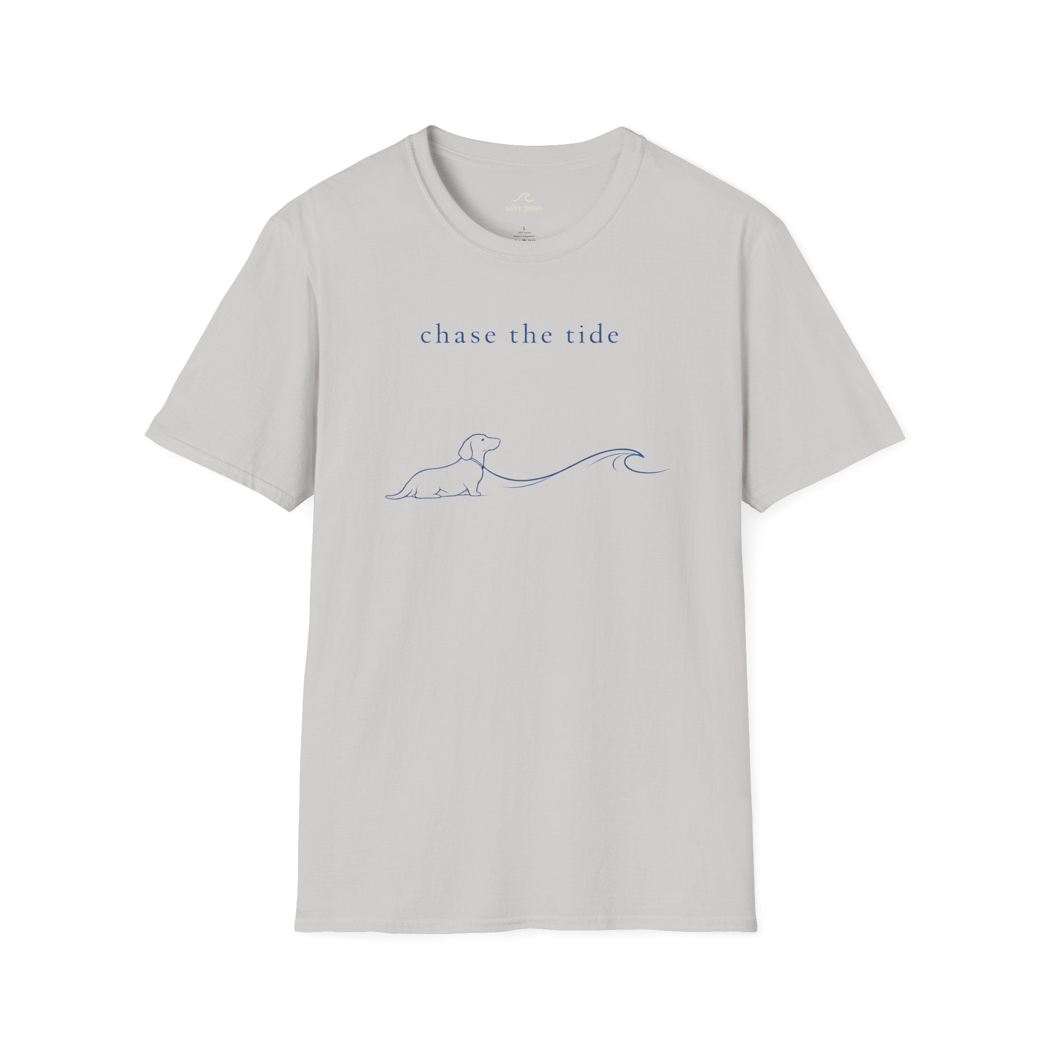 Dachshund Dog Beach Ocean Line Art Tee