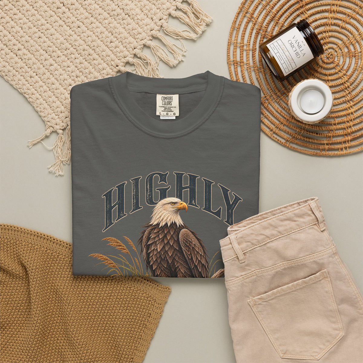 Highly Observant Eagle T-Shirt Comfort Colors
