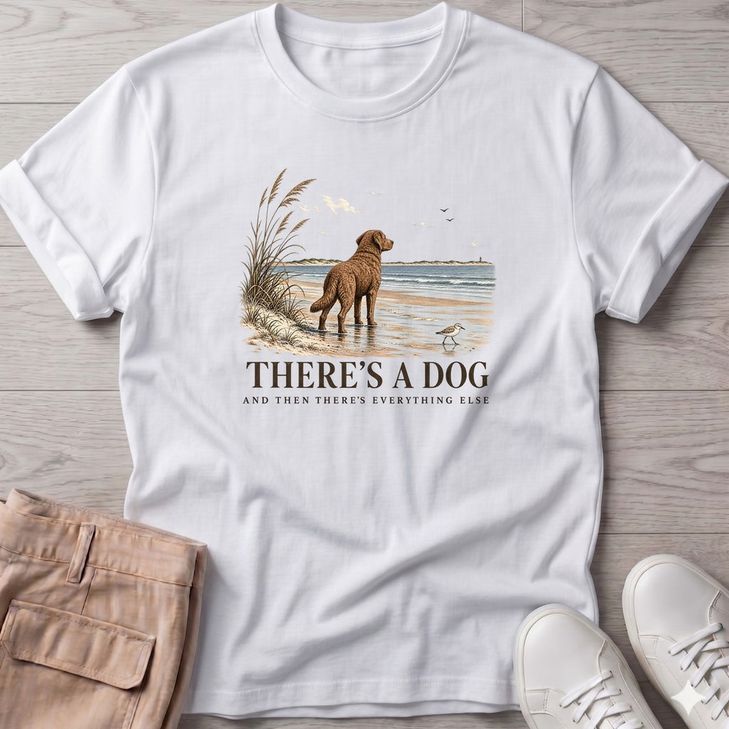 There's a Dog Chesapeake Bay Retriever T-Shirt in White, Salty Paws coastal t-shirt
