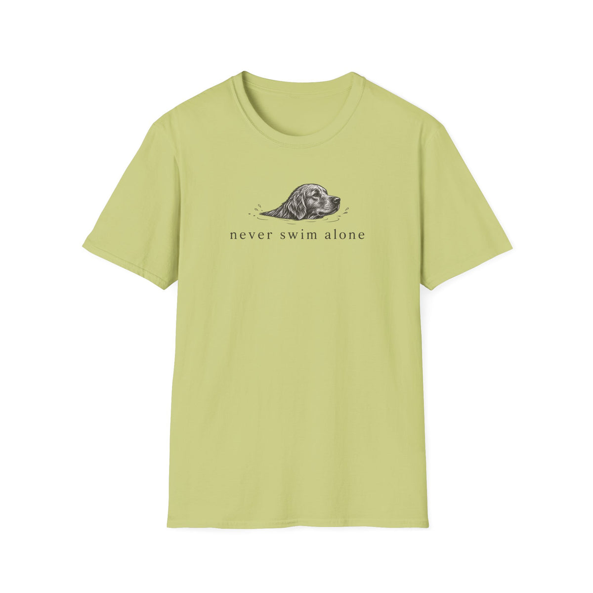 Never Swim Alone Golden Dog T-Shirt