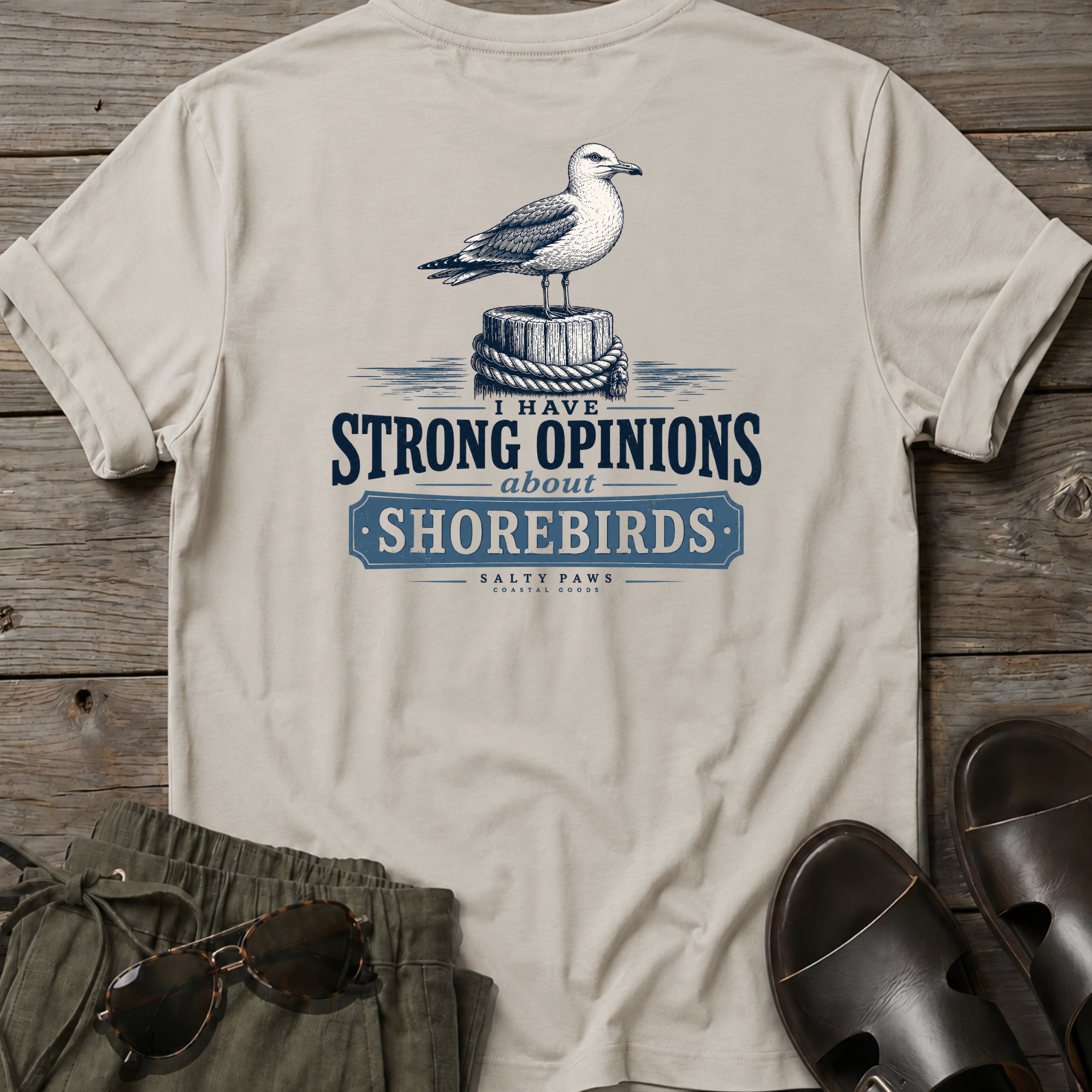 Gull Strong Opinions T-shirt BACK DESIGN