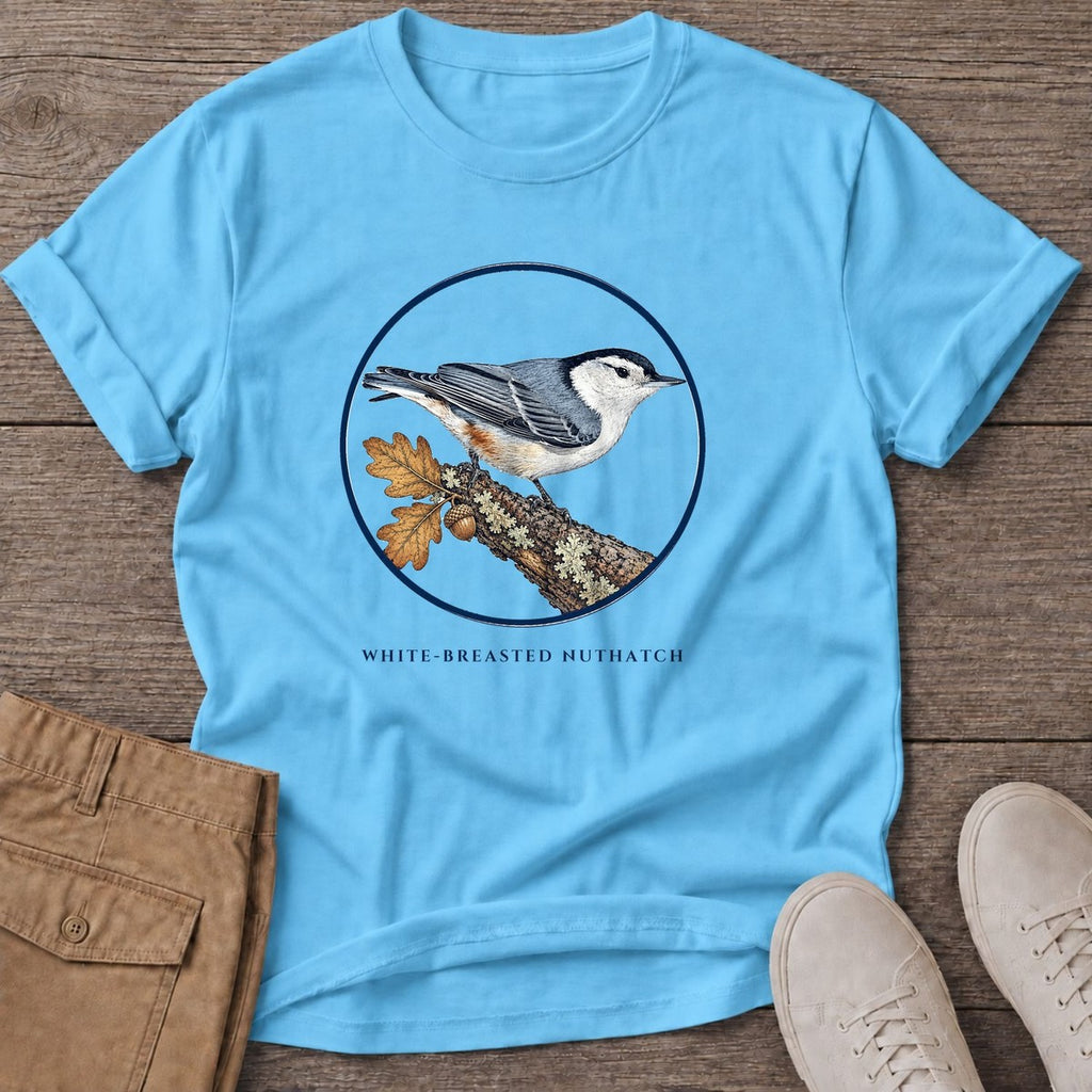 White-breasted Nuthatch T-Shirt in Sky