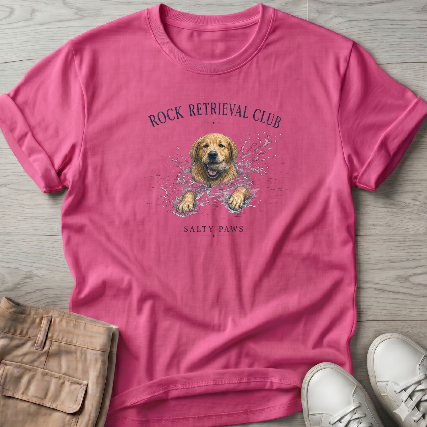 Rock Retrieval Club Golden Retriever Dog T-Shirt