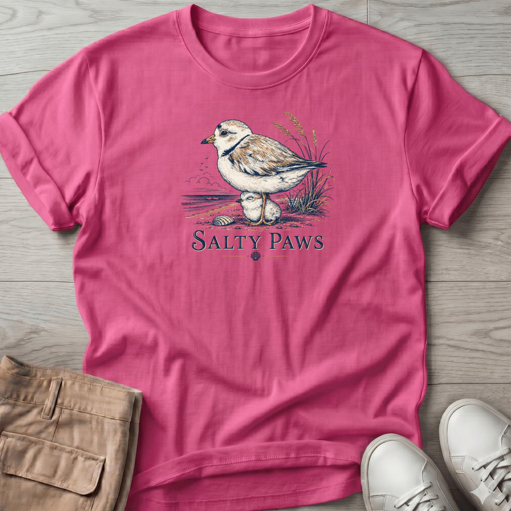 Plover Mom & Chick T-Shirt Vacation
