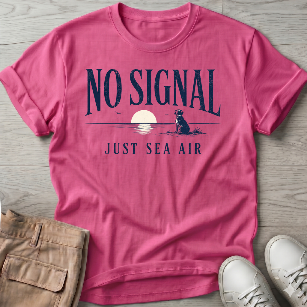 No Signal Sea Air Dog T-Shirt
