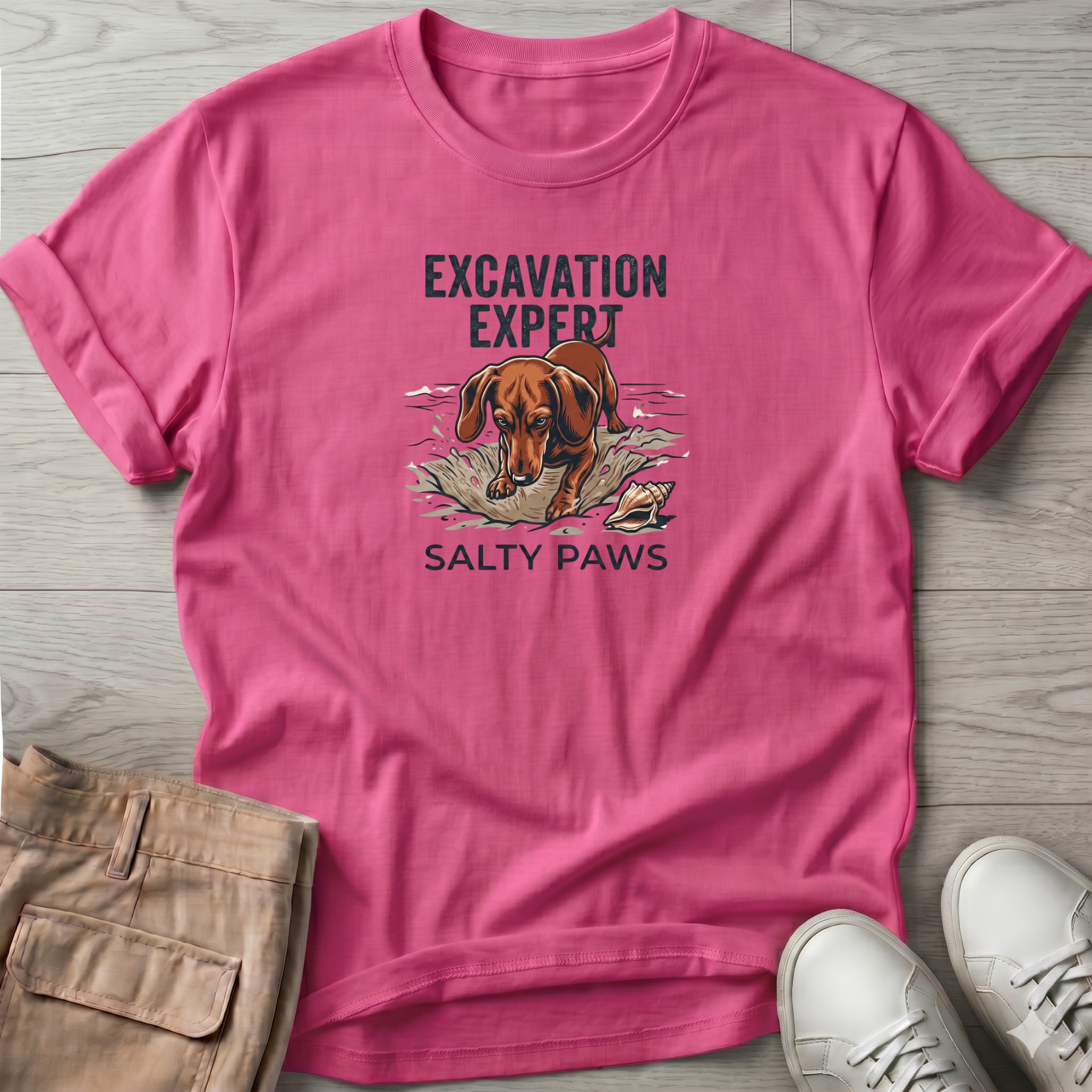 Excavation Dachshund Dog T-Shirt\