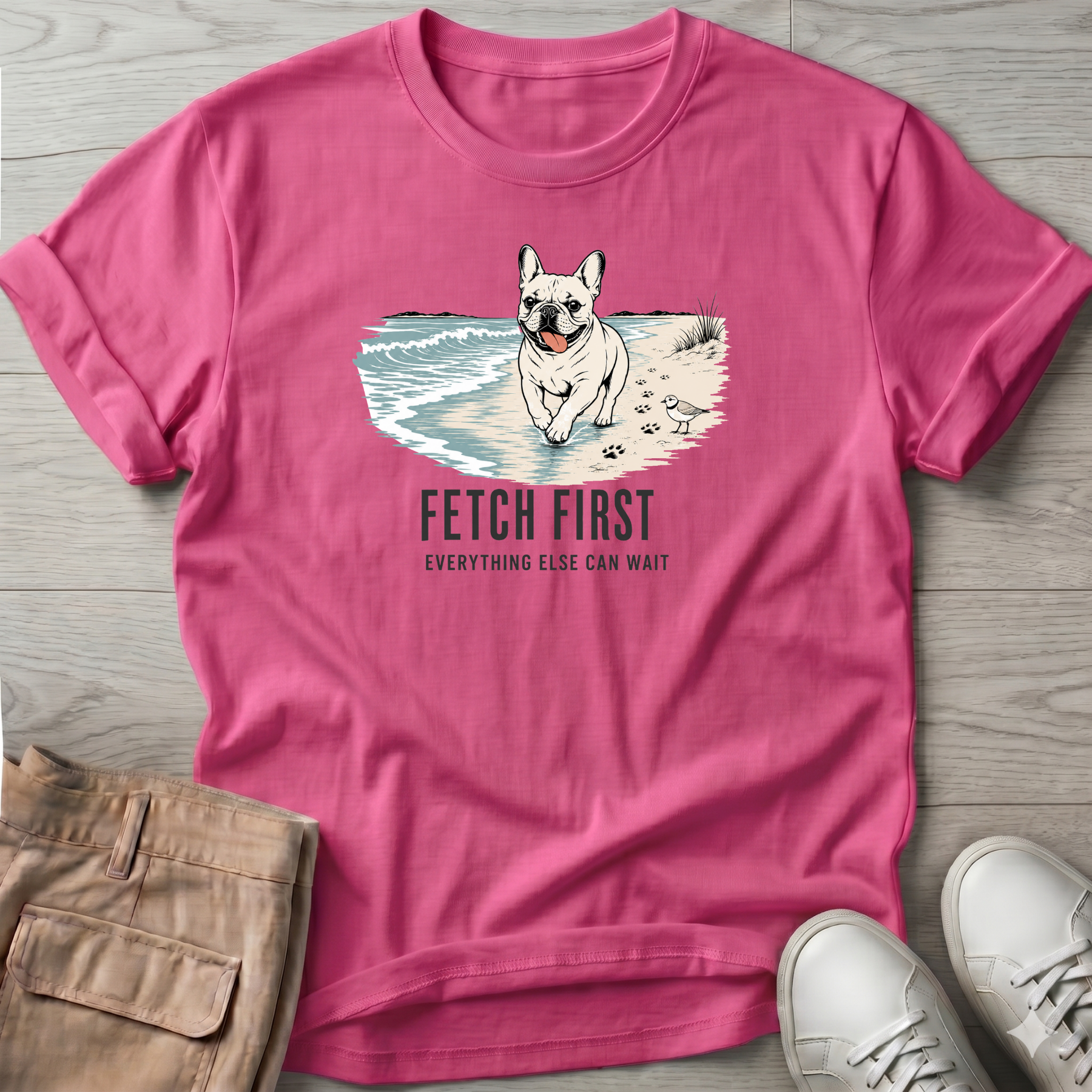 Frenchie Fetch First T-Shirt