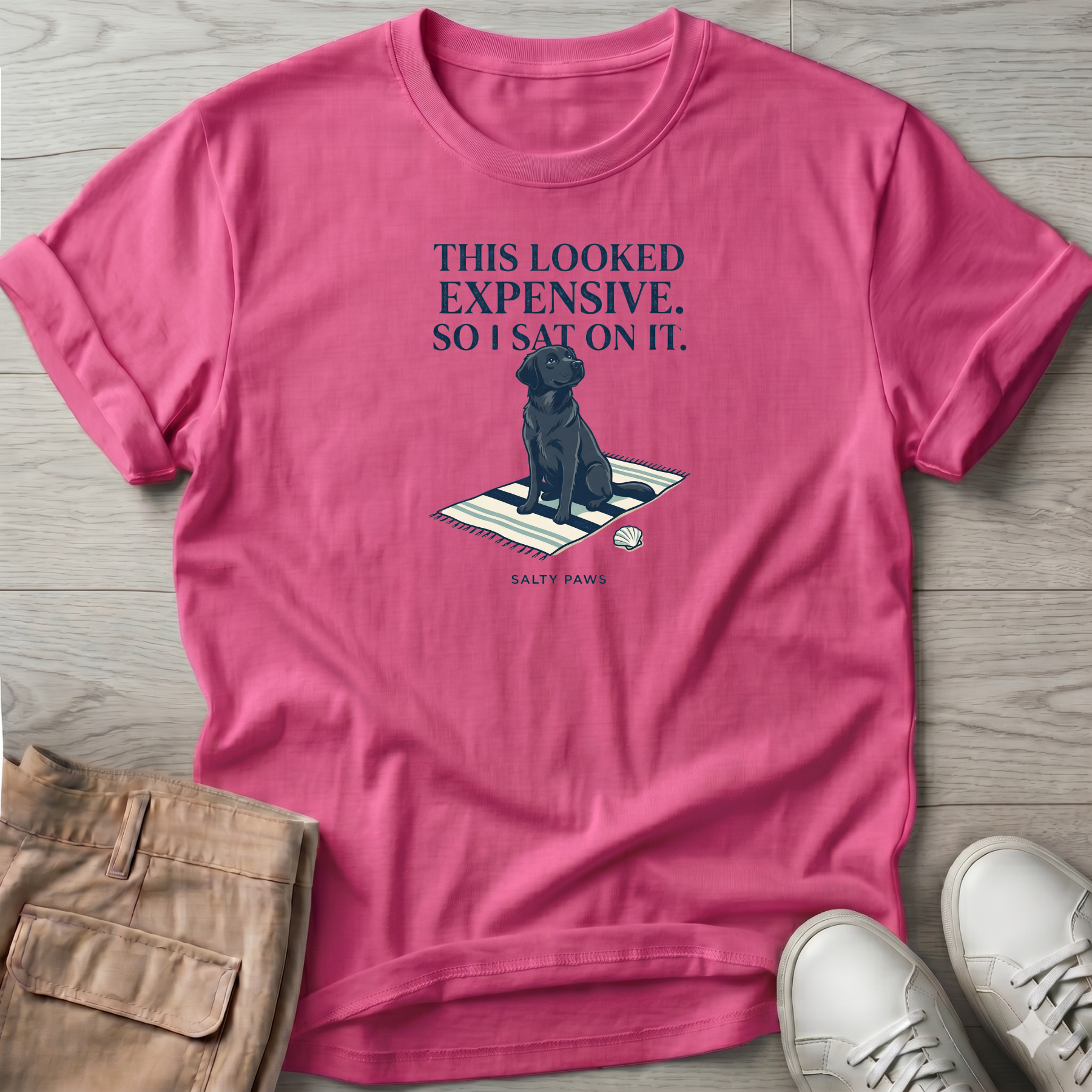 Looked Expensive so I sat on it Black Lab T-Shirt