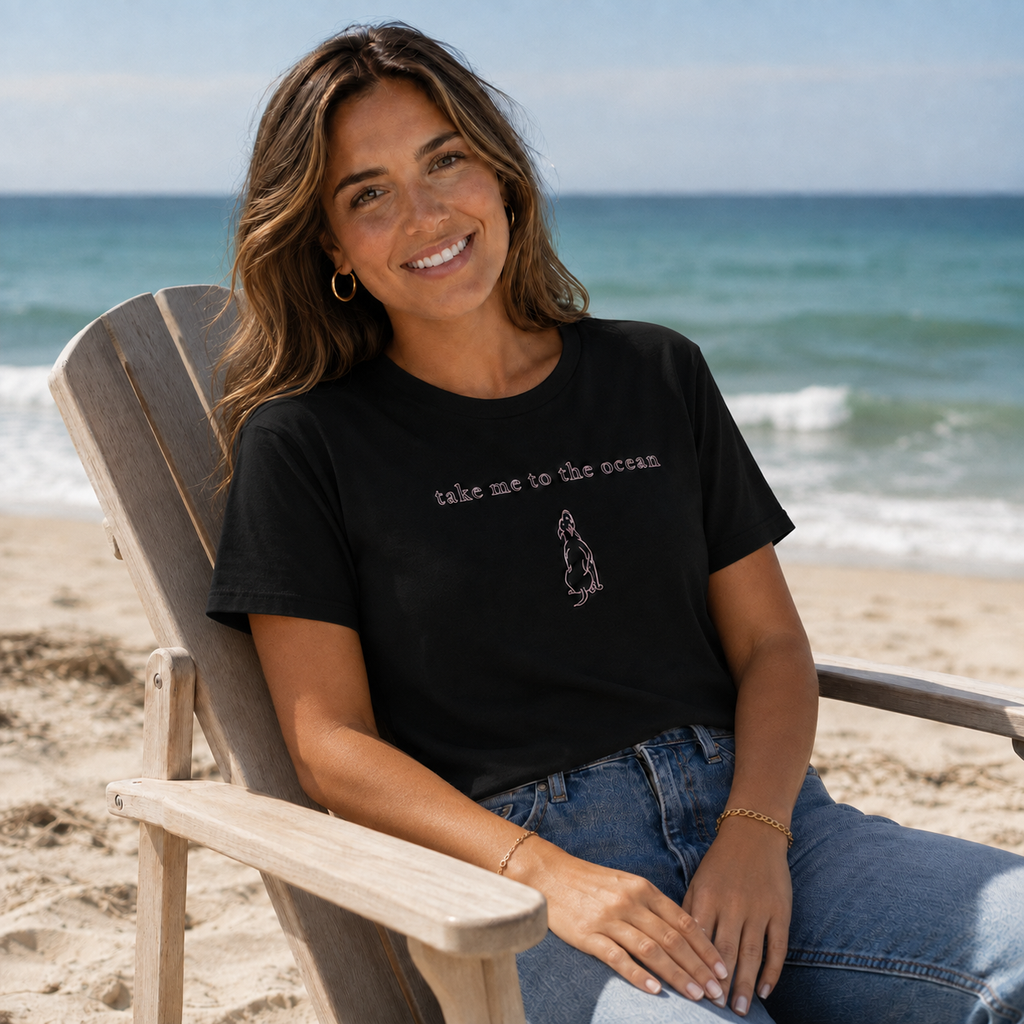 Take Me Beach Doberman T-Shirt
