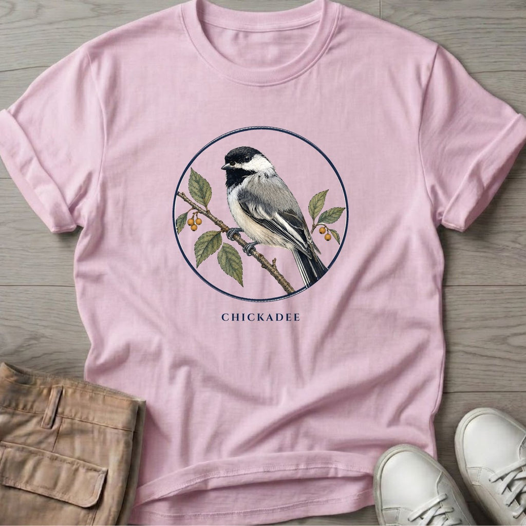 Chickadee T-Shirt in Light Pink