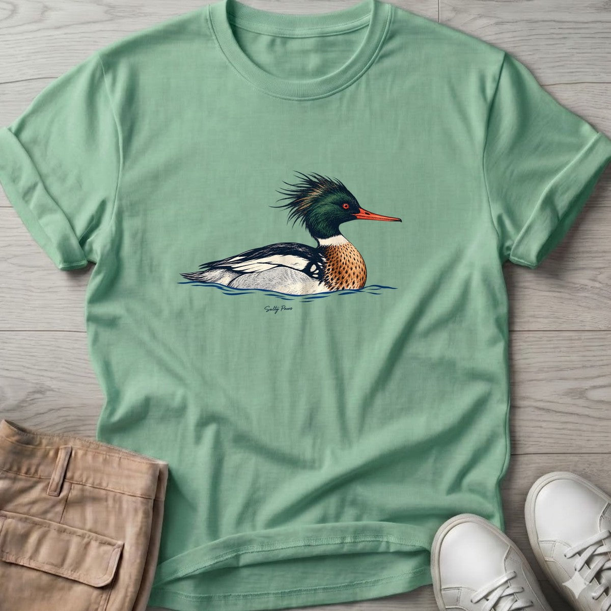 Merganser T-Shirt in Mint Green