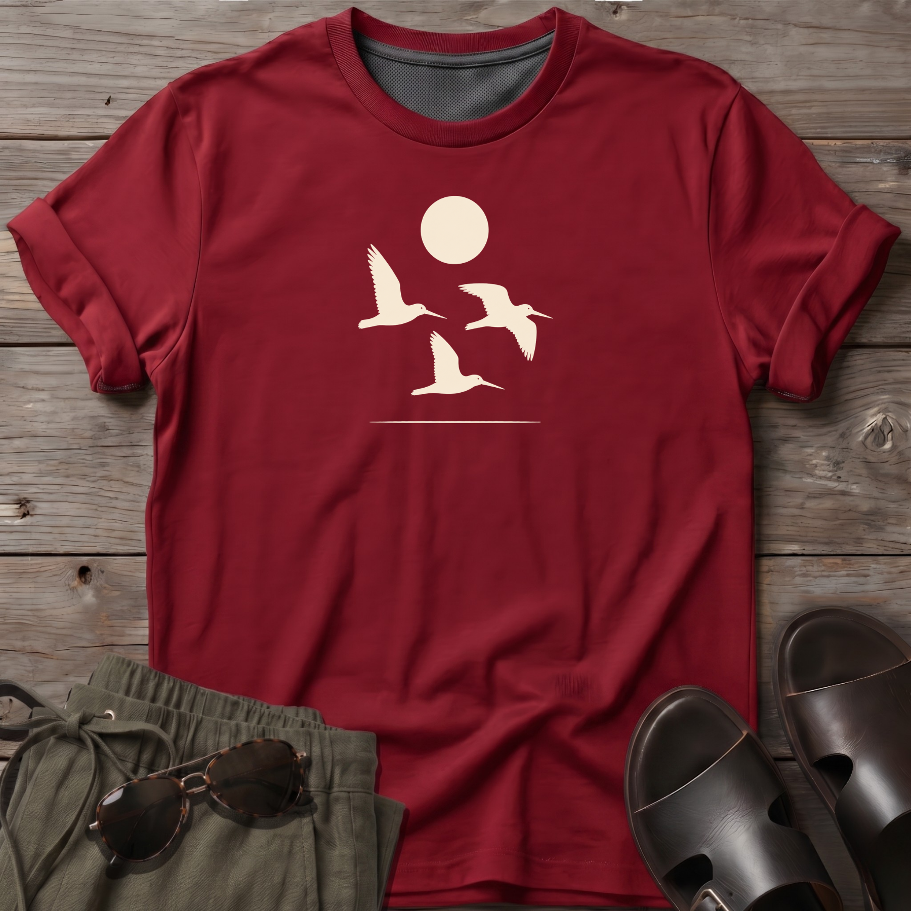 3 Oystercatchers in Flight Tee