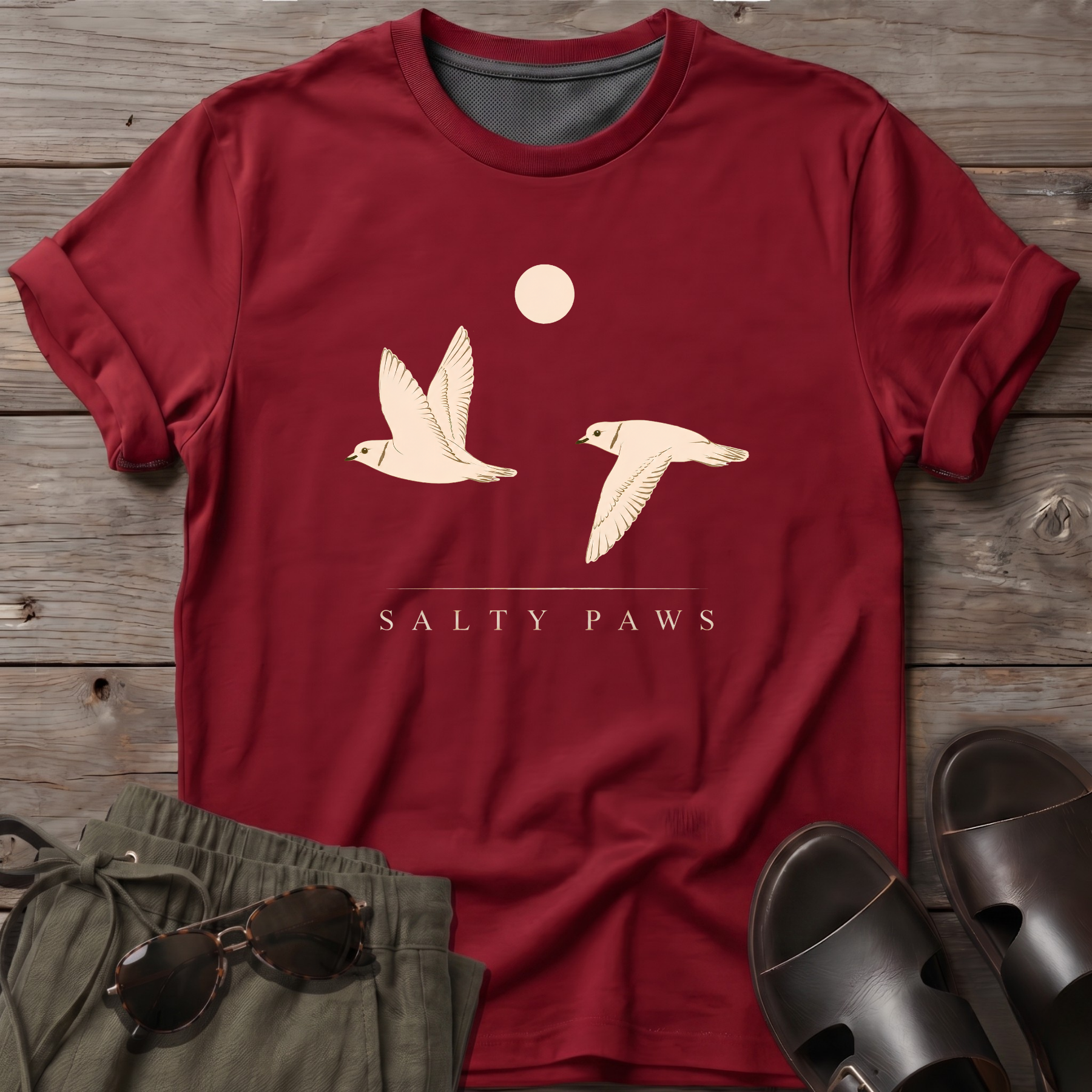2 Piping Plovers in Flight T-Shirt