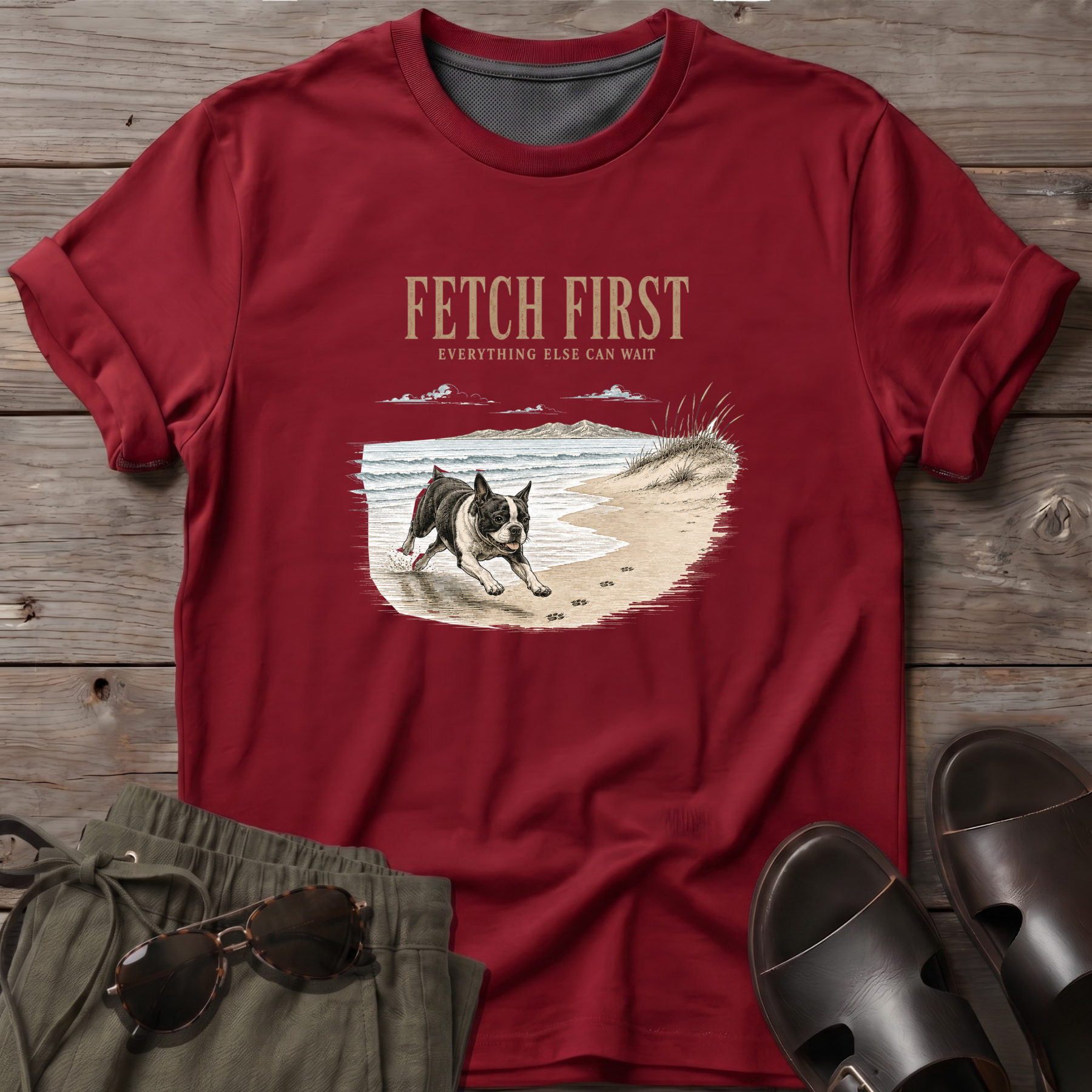Frenchie Fetch First T-Shirt