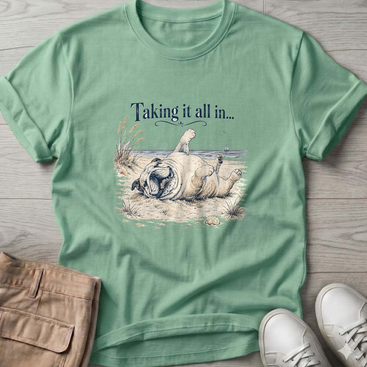 Taking It All In T-Shirt in Mint Green