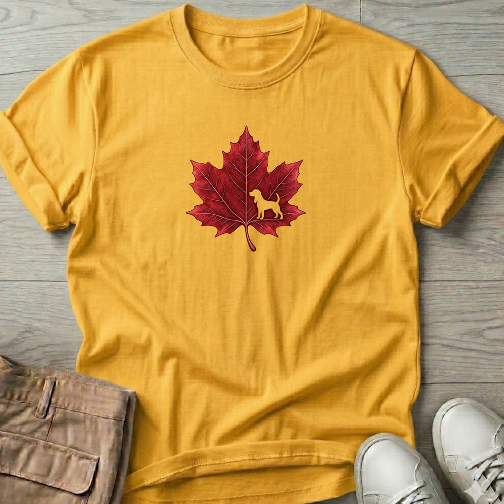 Beagle Leaf T-Shirt in Daisy, Salty Paws coastal t-shirt