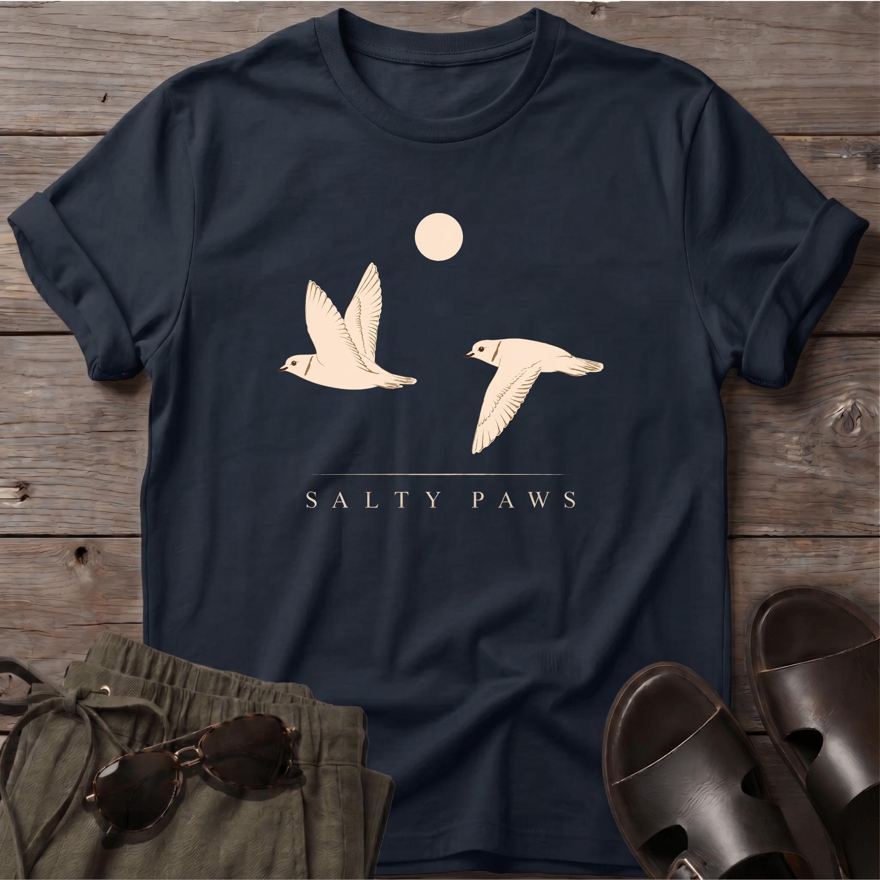 2 Piping Plovers in Flight T-Shirt