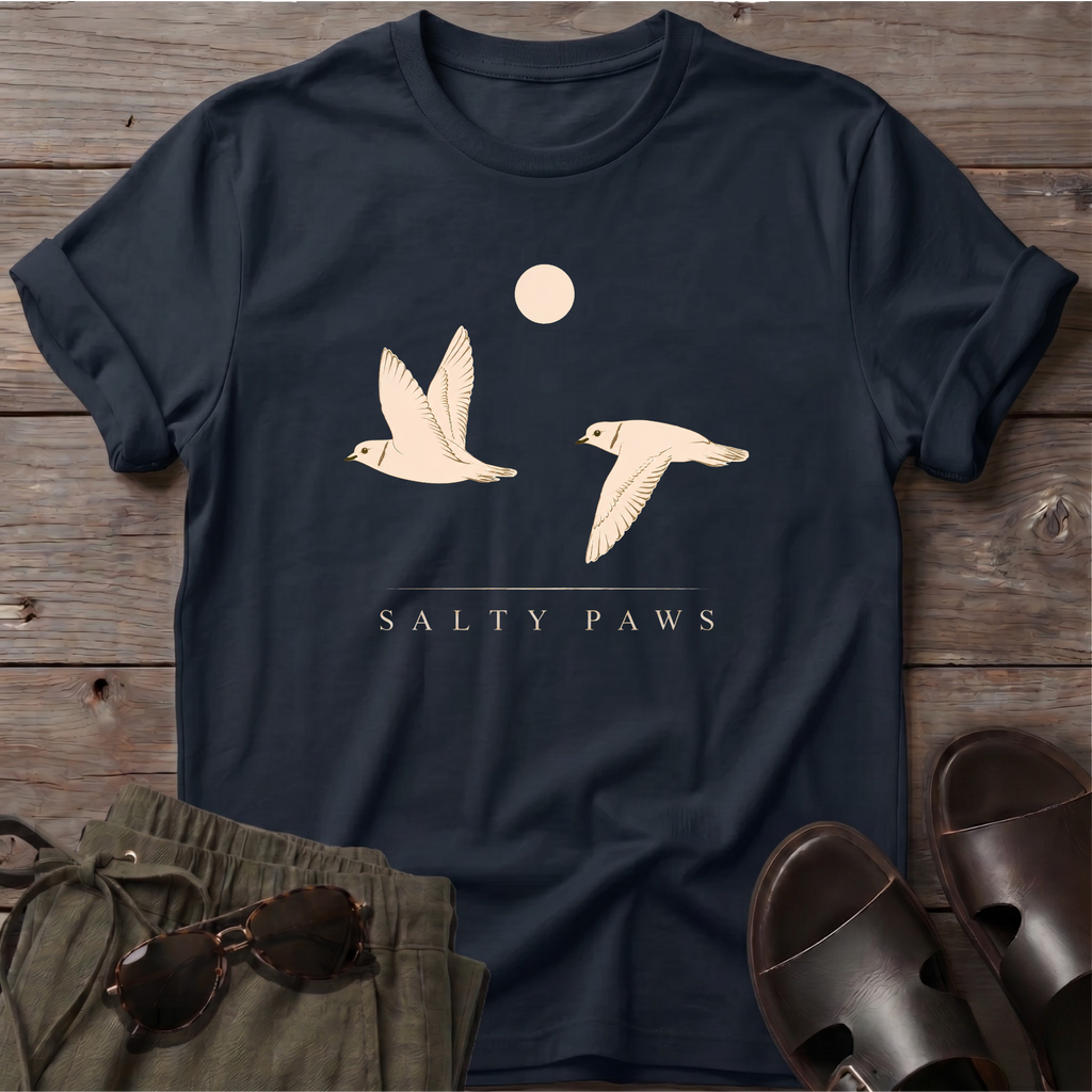 2 Piping Plovers in Flight T-Shirt