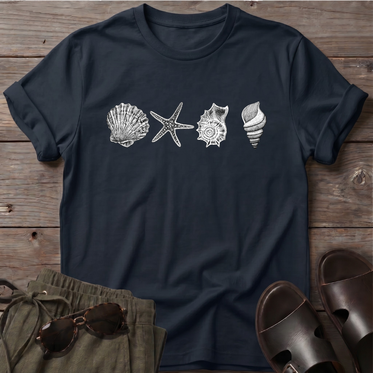 4 Seashells T-Shirt