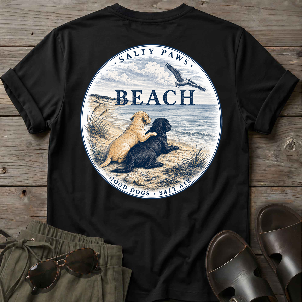 BEACH Pelican Labradors T-Shirt