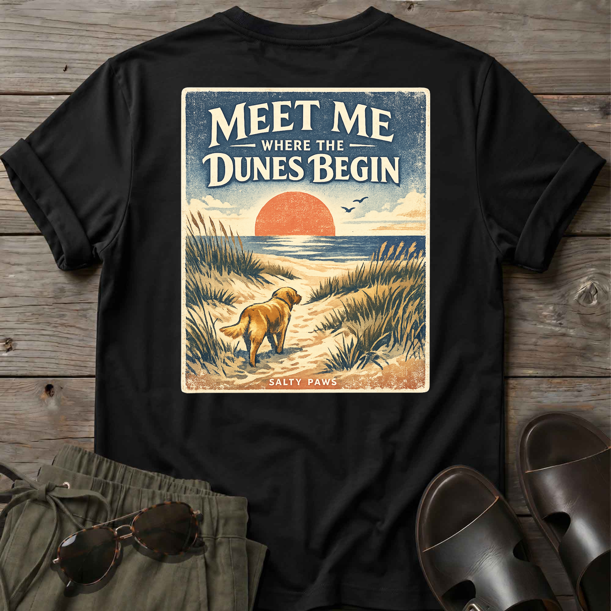 Meet me at the Dunes Back Design T-Shirt
