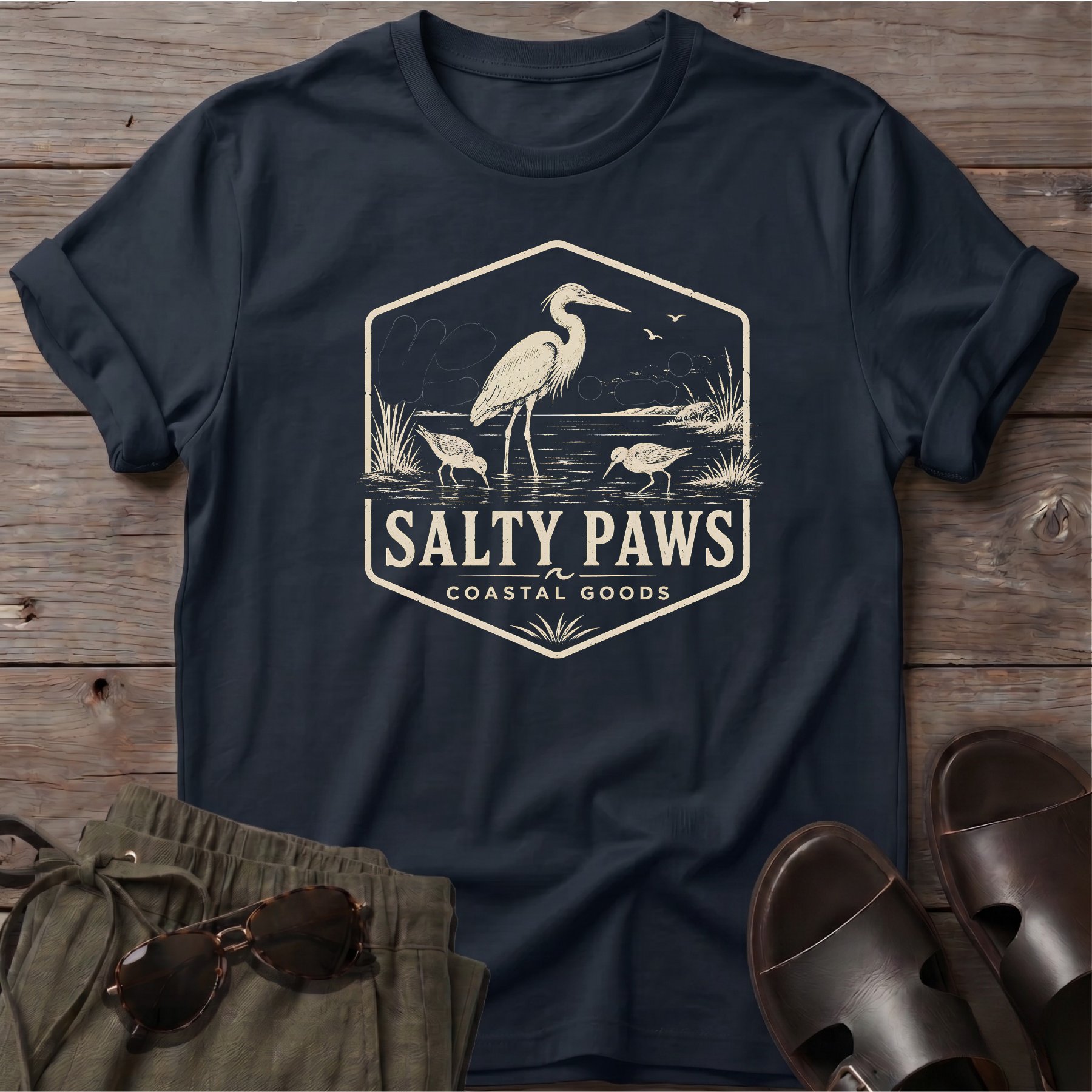 SP Egret Shorebird Shorebirds T-Shirt