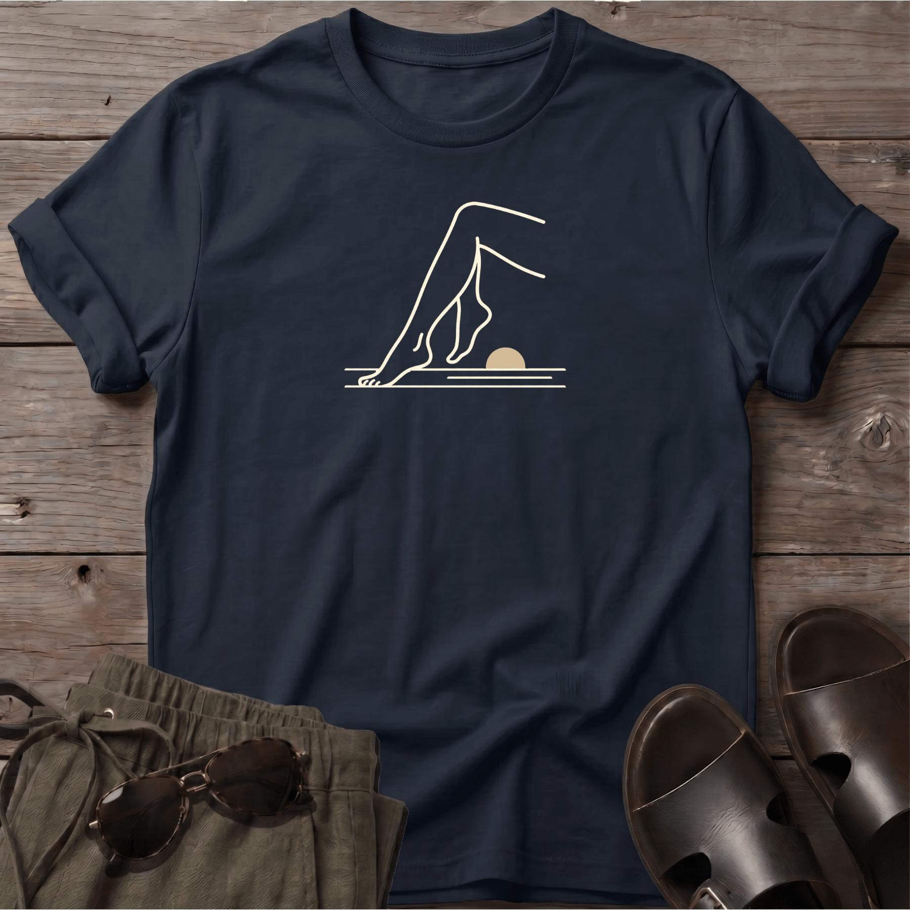 Legs Beach Ocean Line Art Tee - coastal graphic t-shirt, Salty Paws